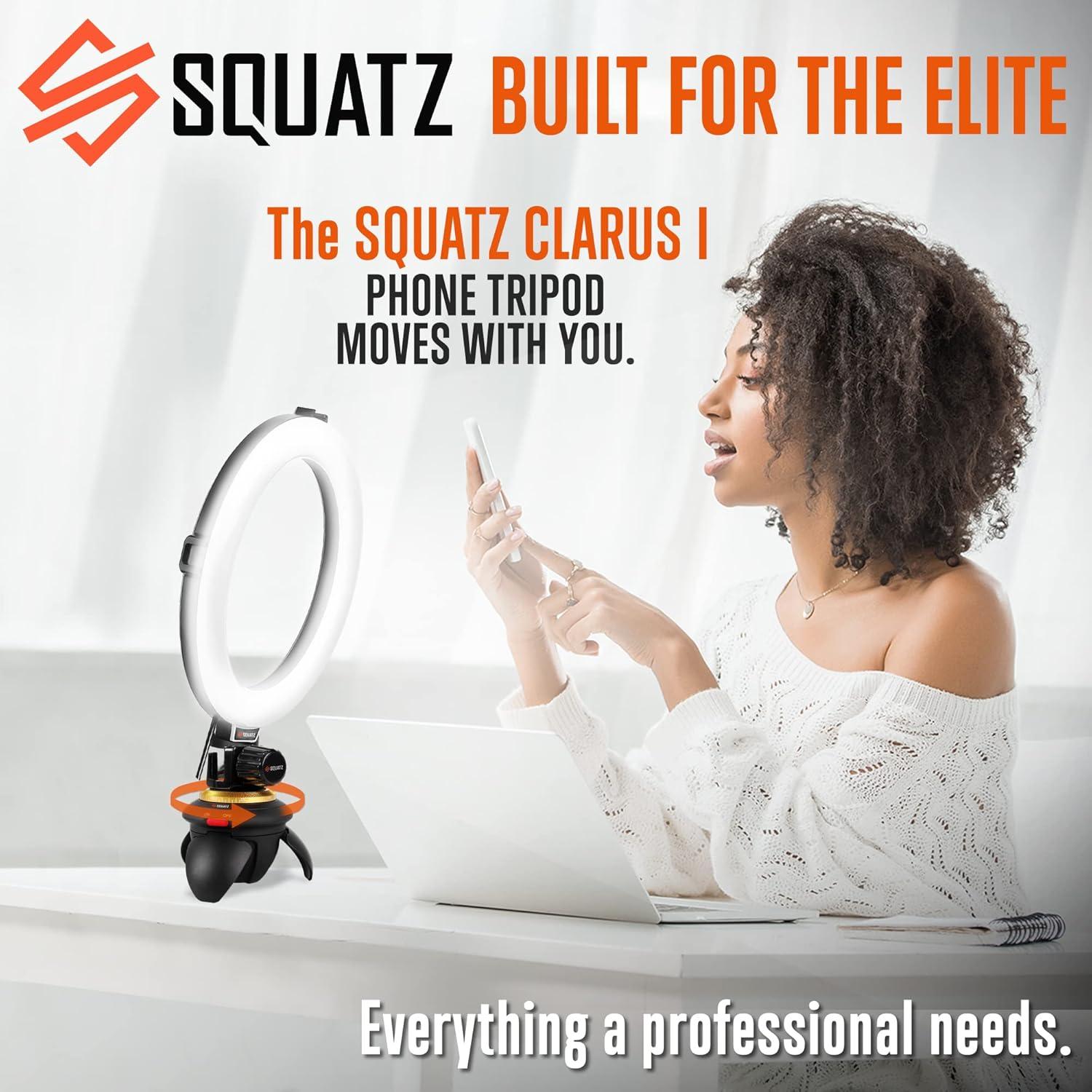 Luz de Anillo LED SQUATZ 20.32 cm con Soporte y Trípode 14W