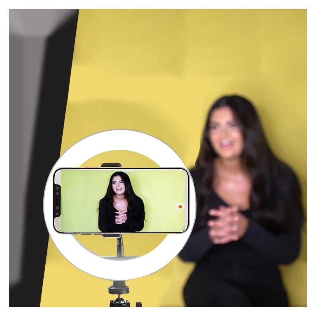 Luz de Anillo LED 20.32 cm Vivitar con Soporte y USB Blanca