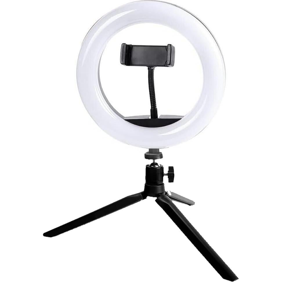 Luz de Anillo LED 20.32 cm Vivitar con Soporte y USB Blanca