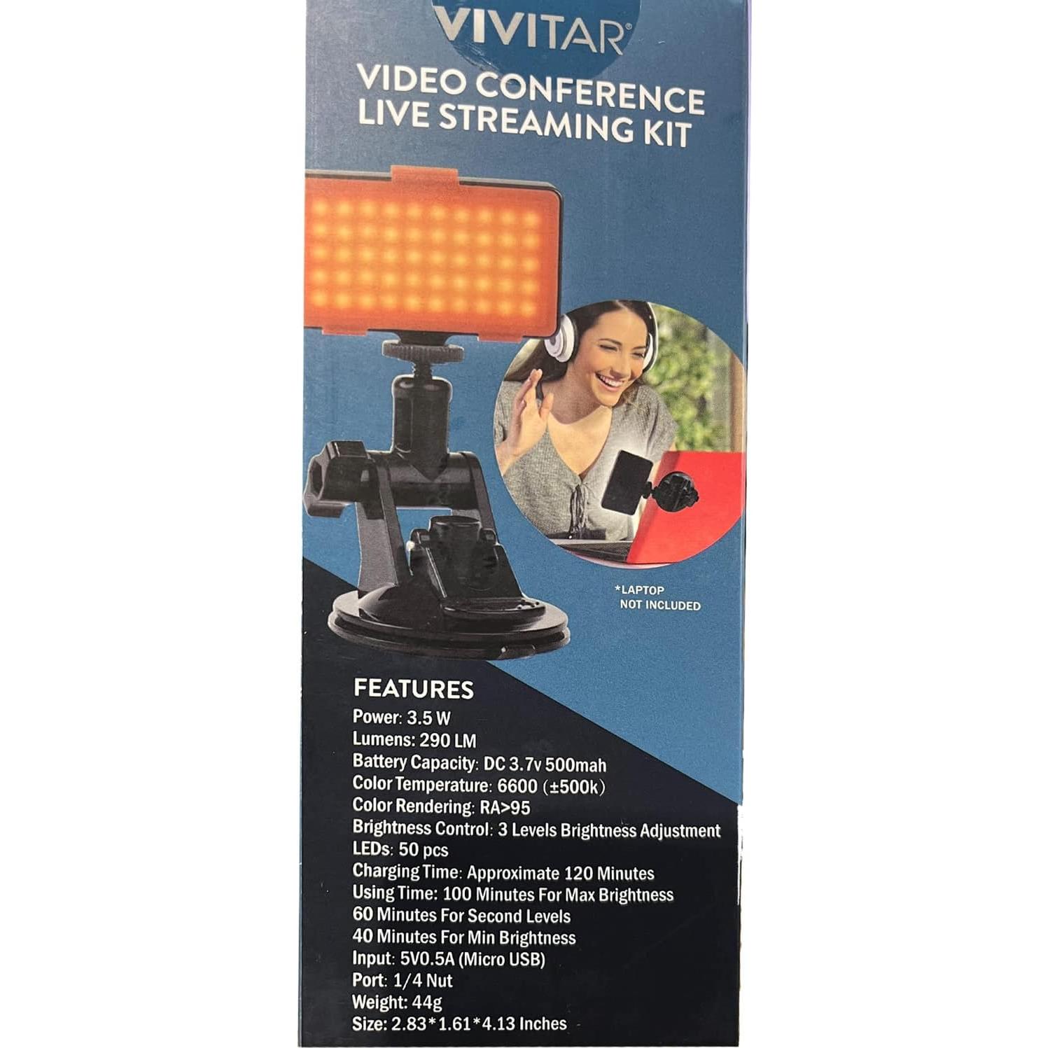 Kit de Iluminación para Video Conferencias Vivitar VIVVLWC50 290 LM