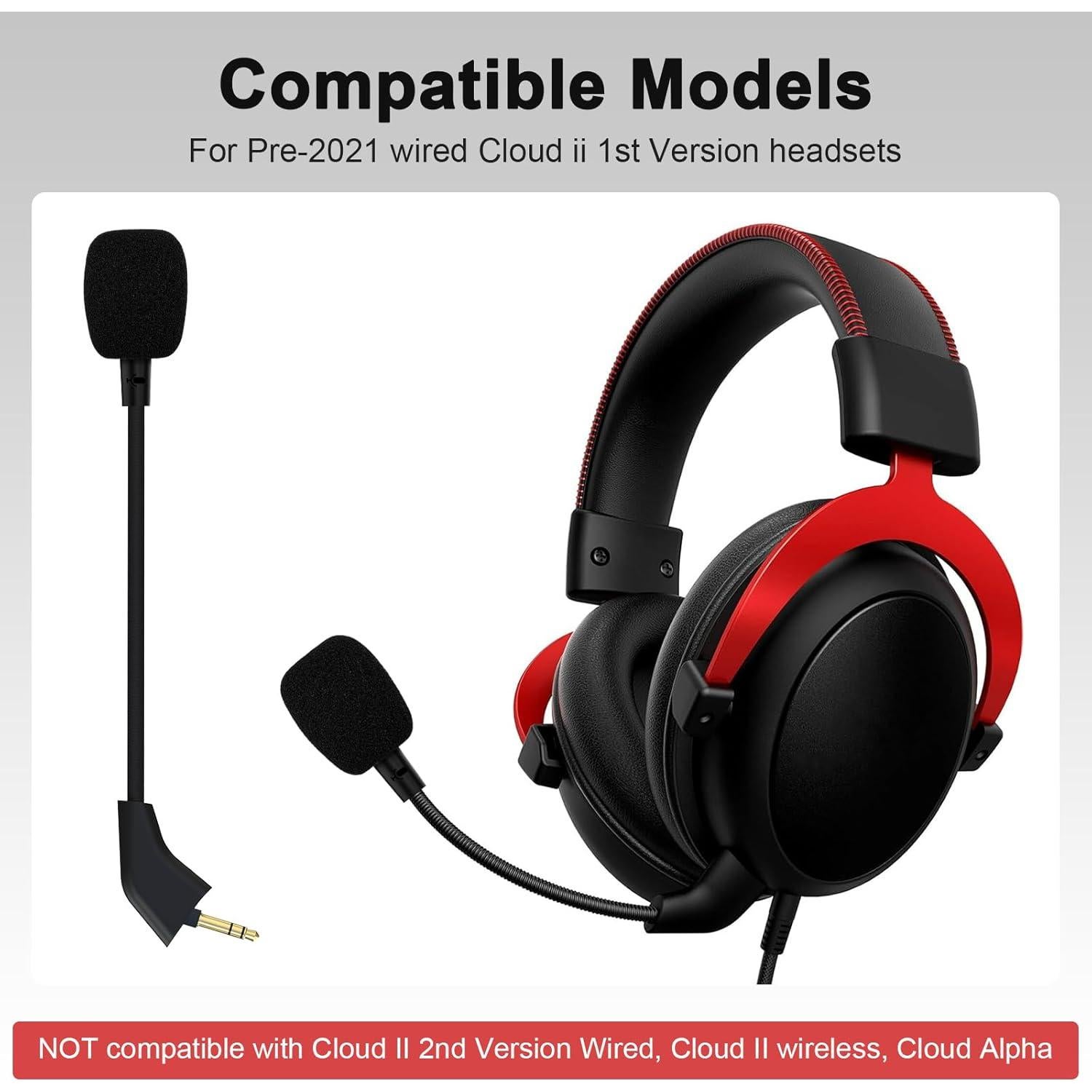 Micrófono de brazo de repuesto HyperX Cloud II 17 cm