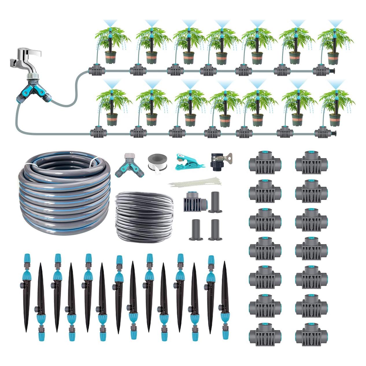 Kit de Riego por Goteo 30m Fujin con Accesorios 12mm 6mm