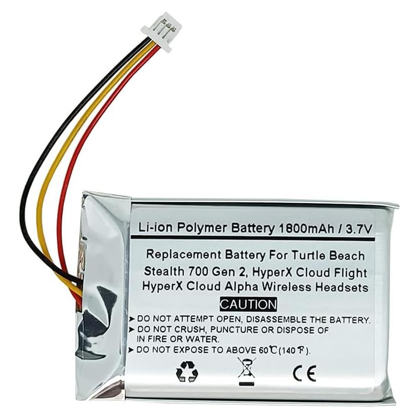Batería de Reemplazo 1800mAh 3.7V para Turtle Beach y HyperX