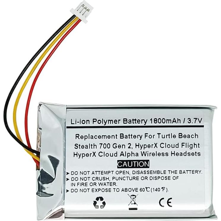 Batería de Reemplazo 1800mAh 3.7V para Turtle Beach y HyperX