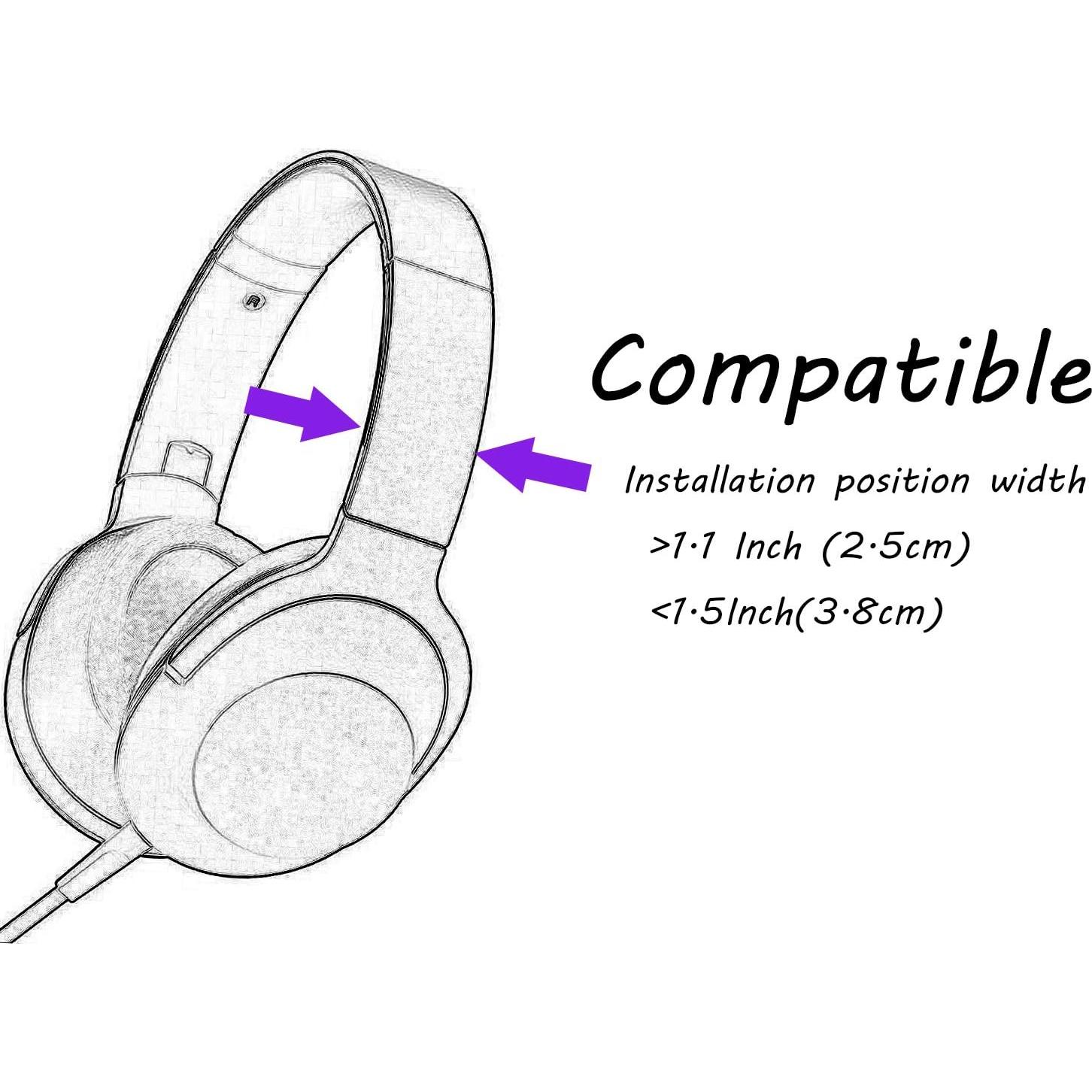 Cute Cat Ears Fits for HypreX Cloud/Cloud Stinger/Cloud Flight Headsets, Universal Fit Lovely Kitty Adjustable Attachment Straps for Video Live Gaming Headphone,Red&Black