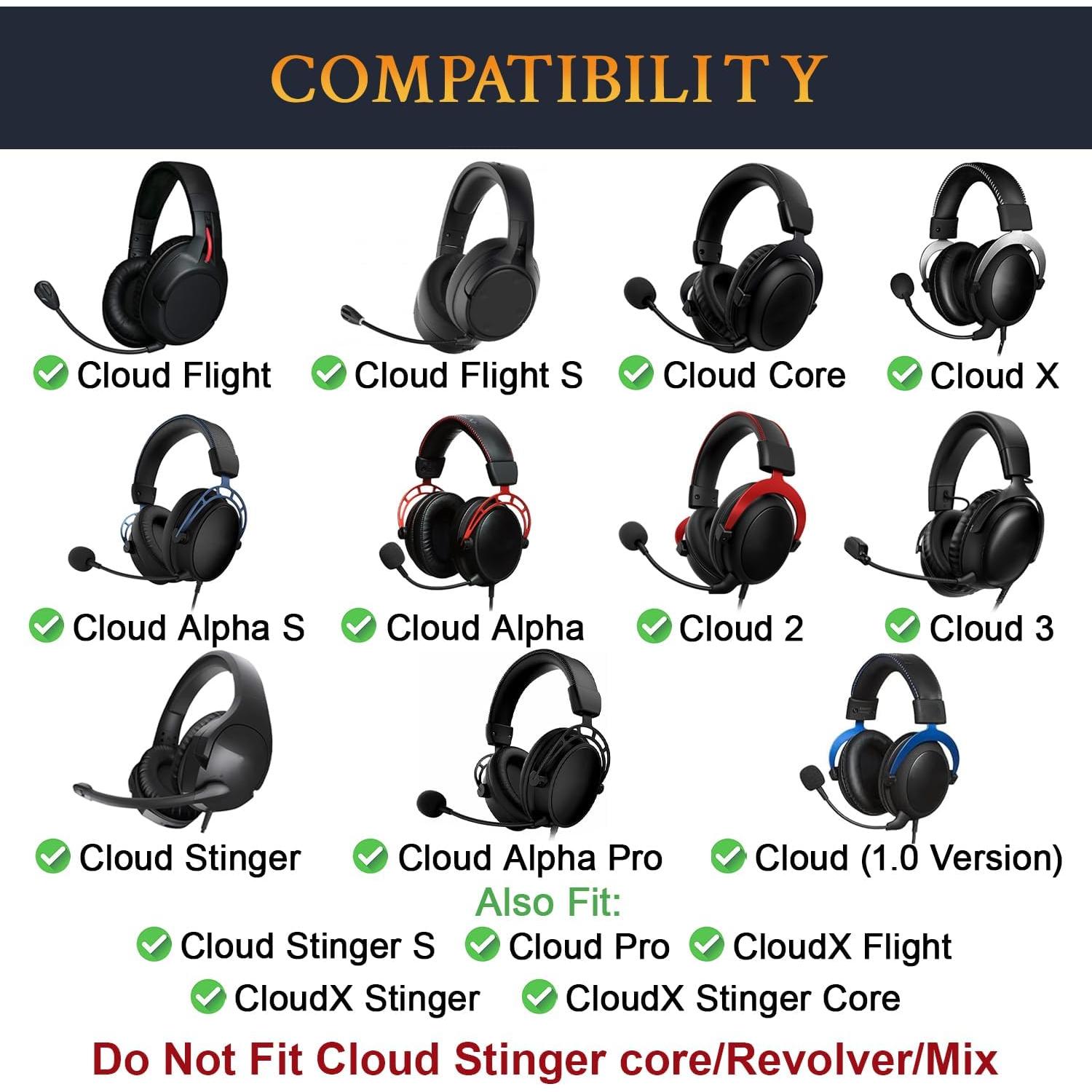 Almohadillas de Gel Refrigerante SOULWIT para Auriculares HyperX - Tormenta Roja