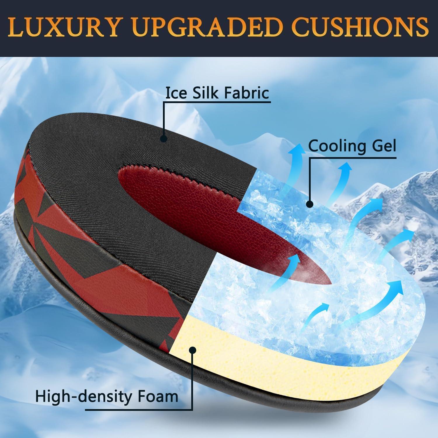 Almohadillas de Gel Refrigerante SOULWIT para Auriculares HyperX - Tormenta Roja