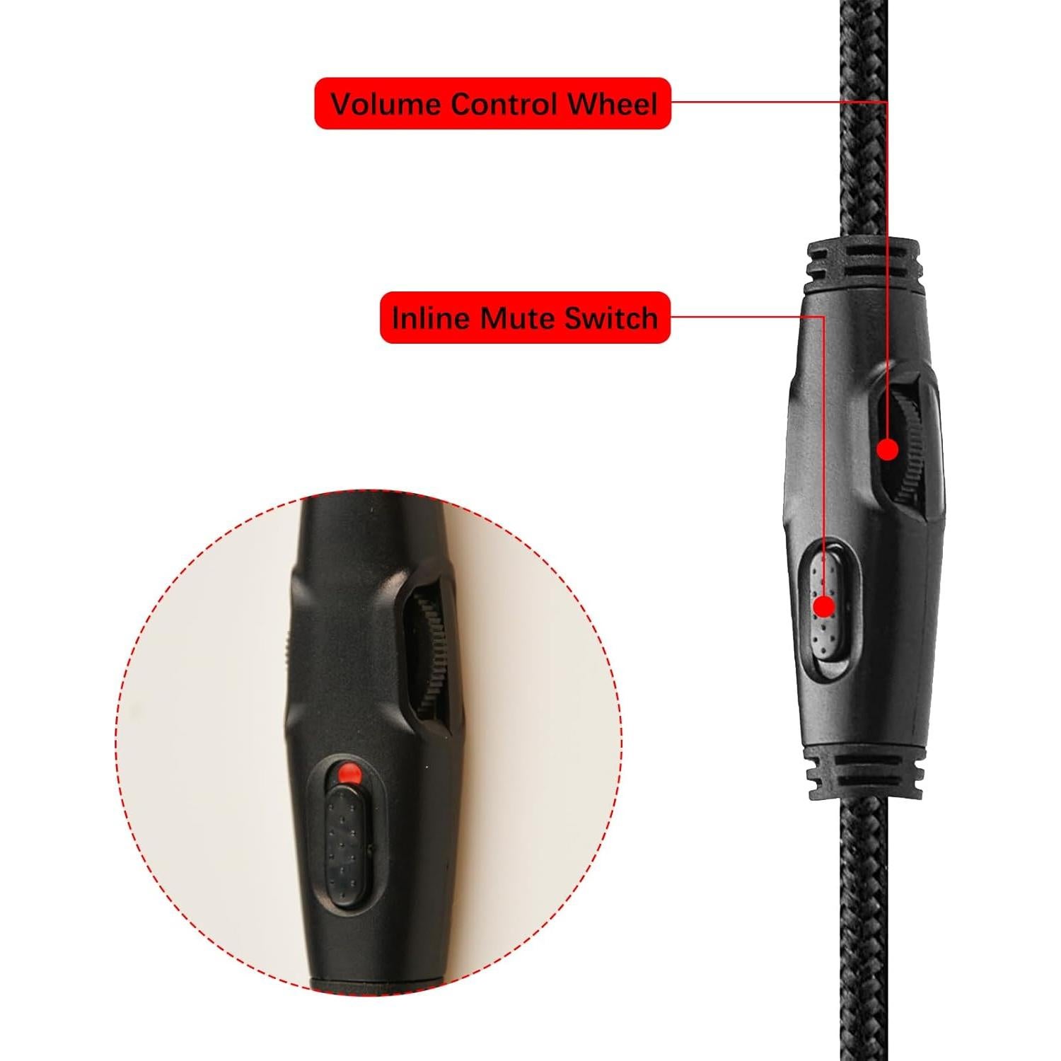 Cable de audio auxiliar Flylin 2M 3.5mm para auriculares Kingston Hyper Cloud