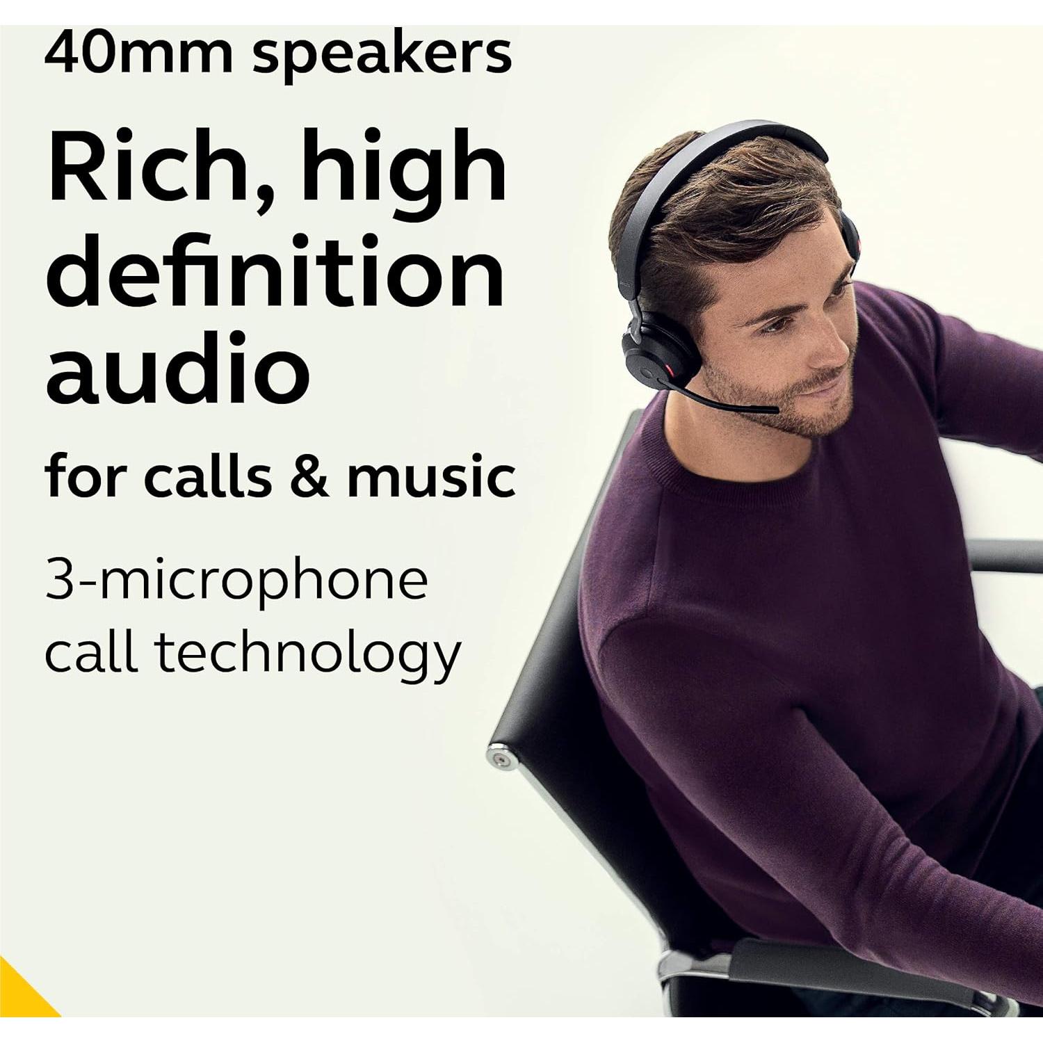 Auriculares Inalámbricos Jabra Evolve2 65 MS, 37h Batería, Bluetooth