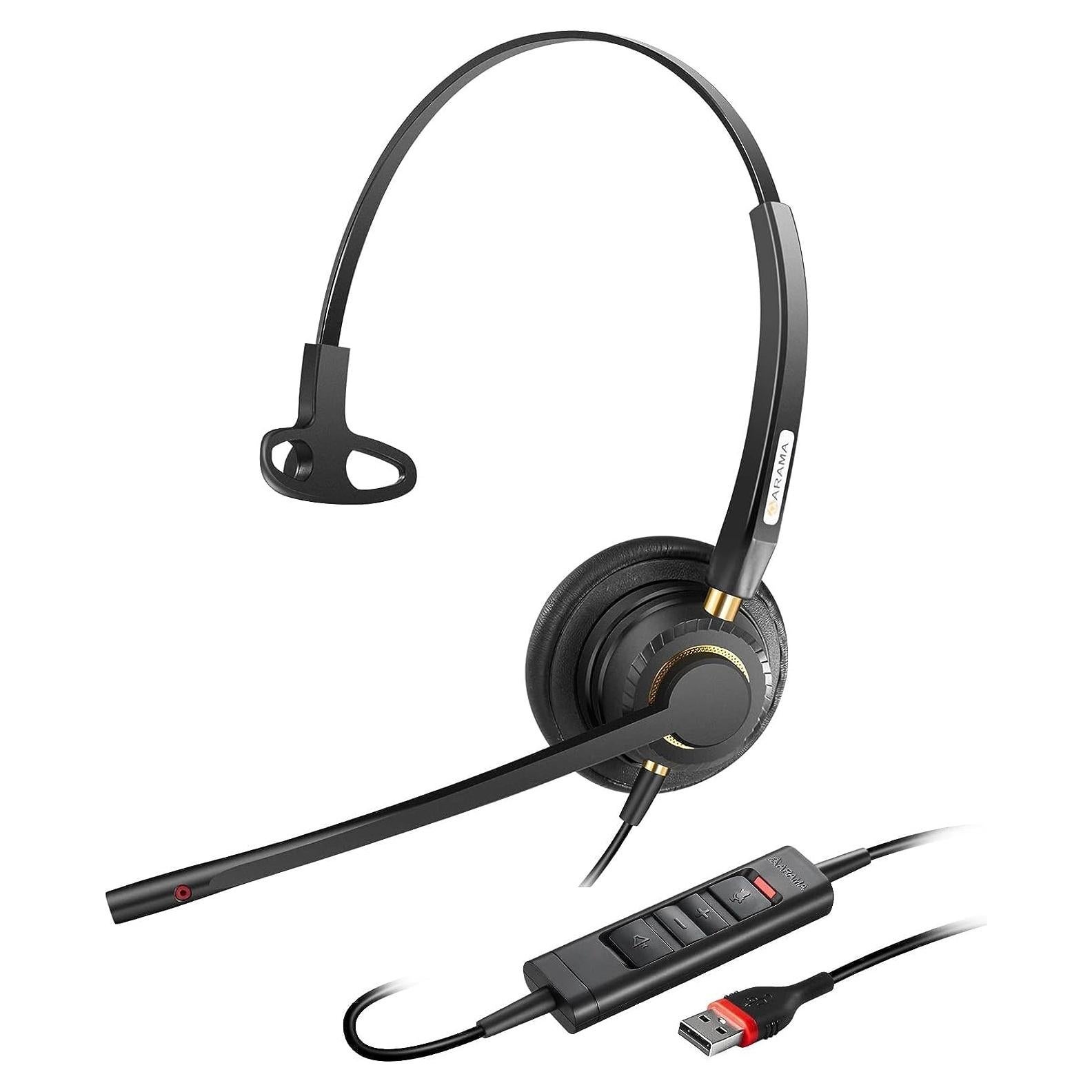 Auricular USB Arama A800 con micrófono cancelación ruido