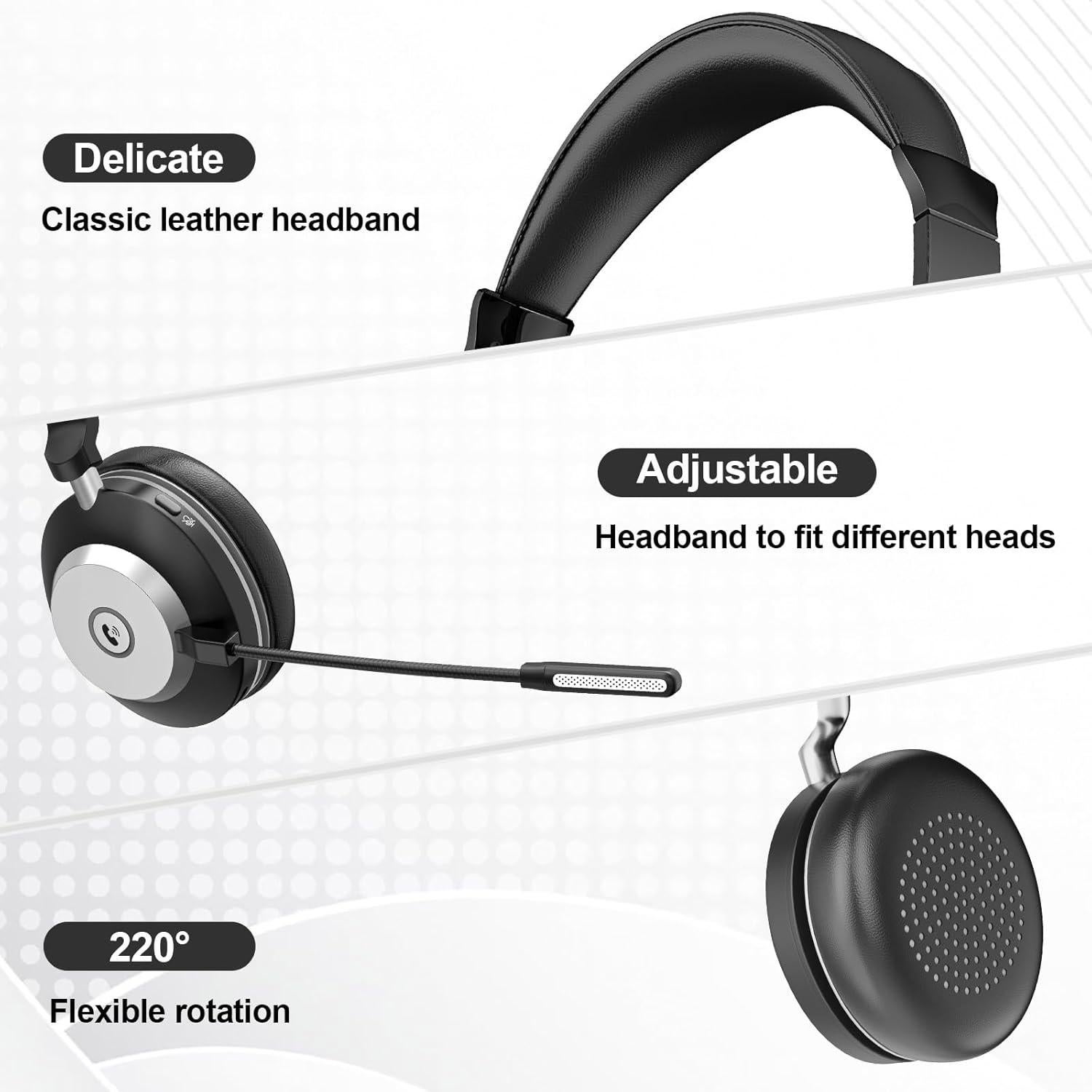 Auriculares Inalámbricos Wantek BTC con Micrófono - 50H Batería