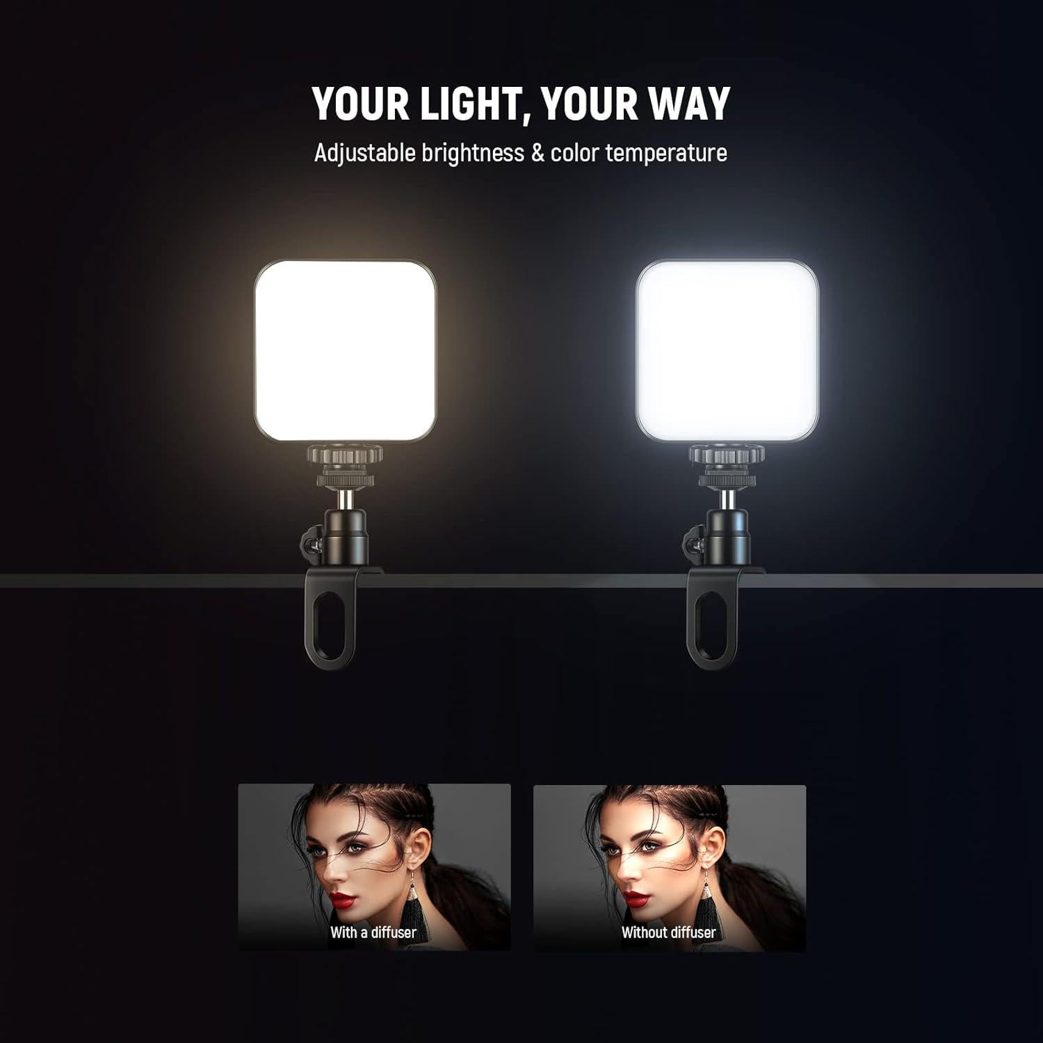 Luz LED Portátil Clip NEEWER PL81 para Streaming y Fotografía