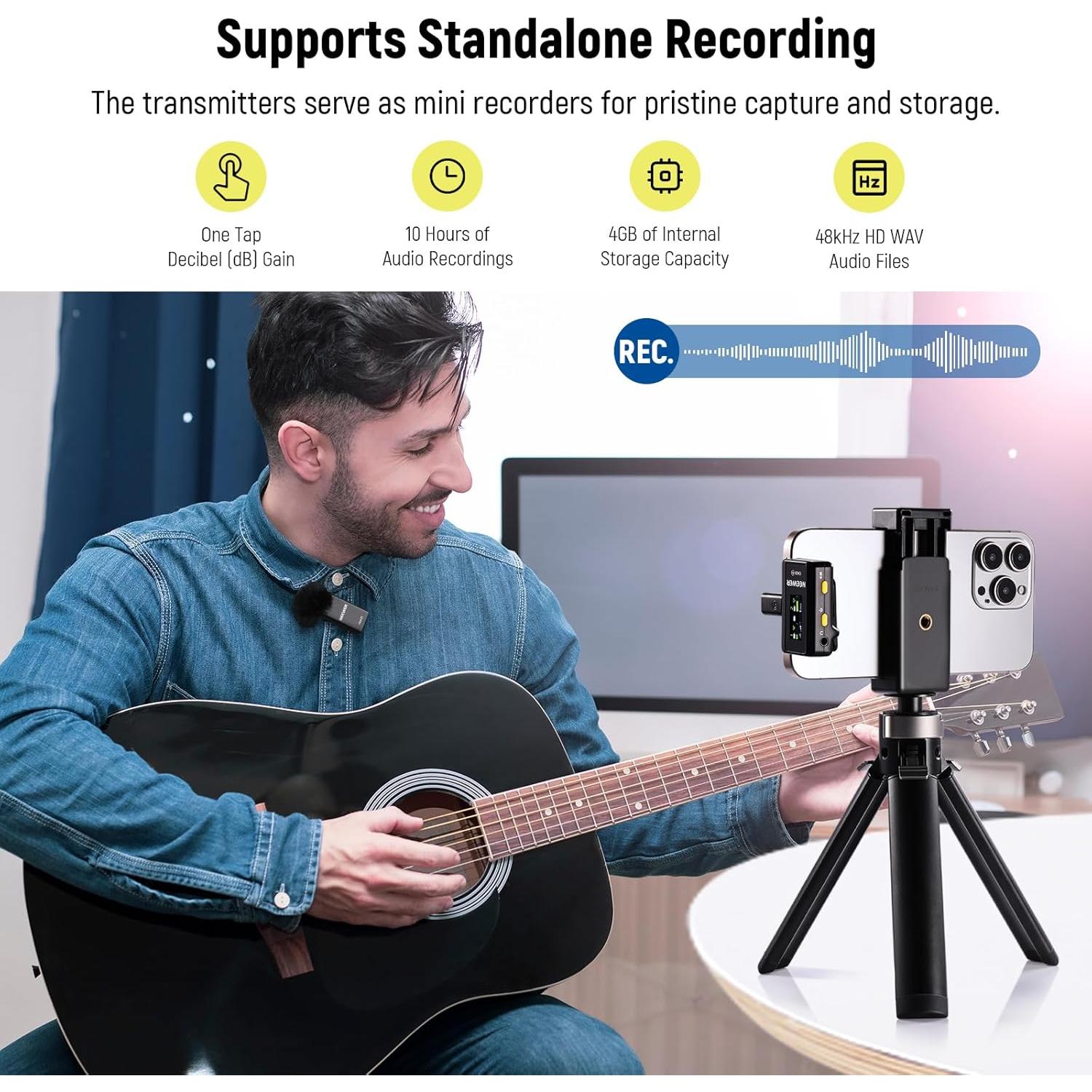 Kit de Luz de Anillo NEEWER 18" 55W LED + Micrófono Inalámbrico