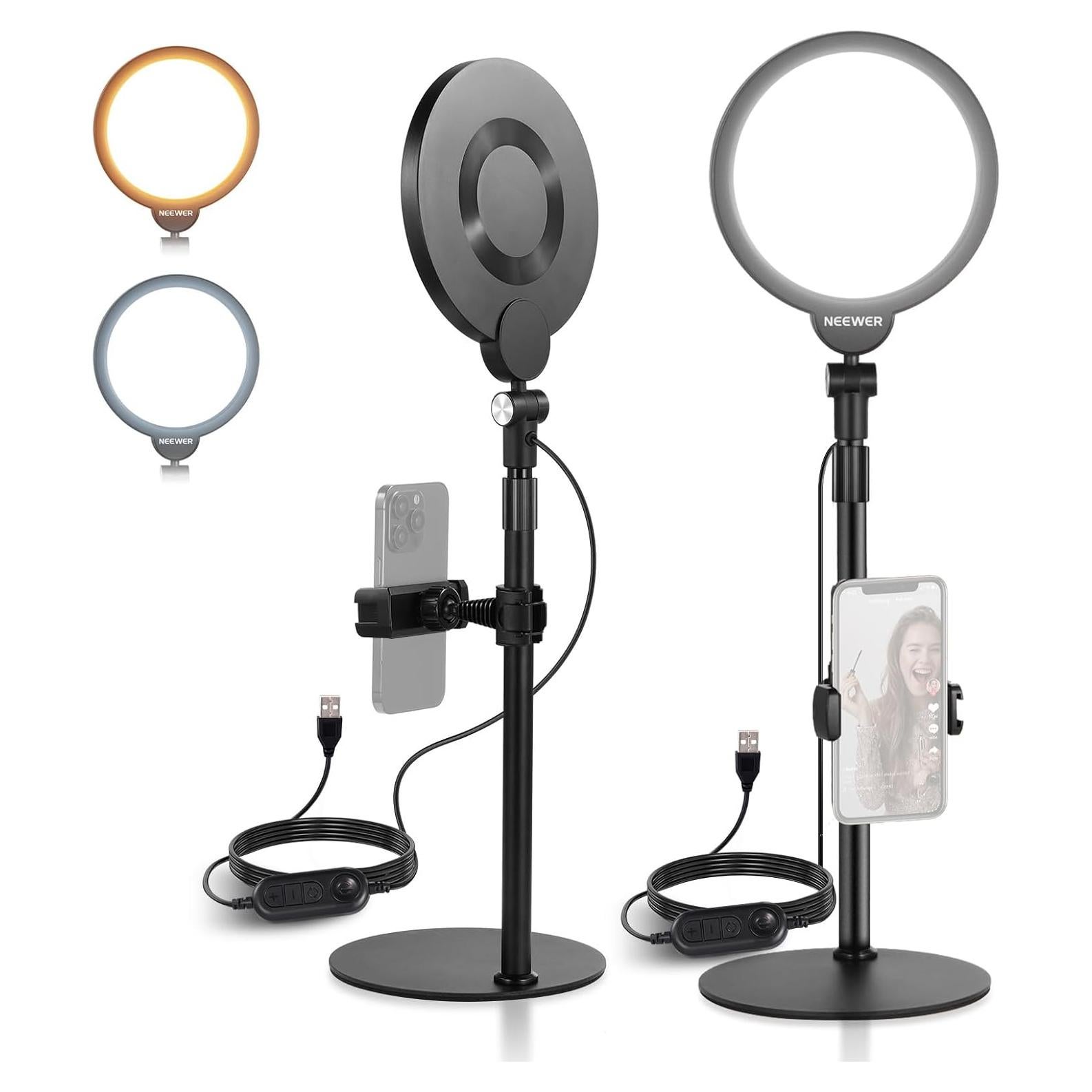 Luz de Anillo NEEWER R06 10W Regulable 7" con Soporte