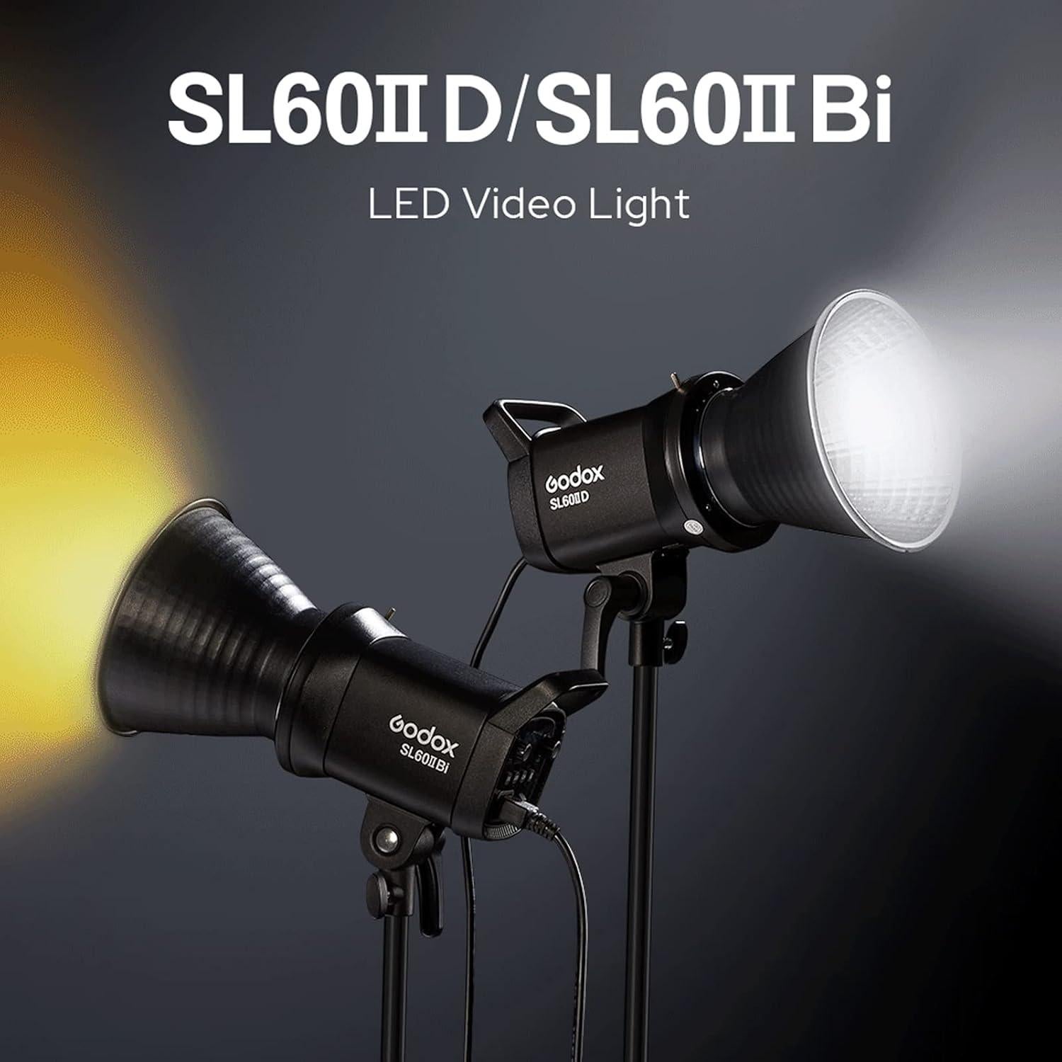 Godox SL60IID Luz de Video LED 15.8kg, CRI96+, TLCI97+, Control APP