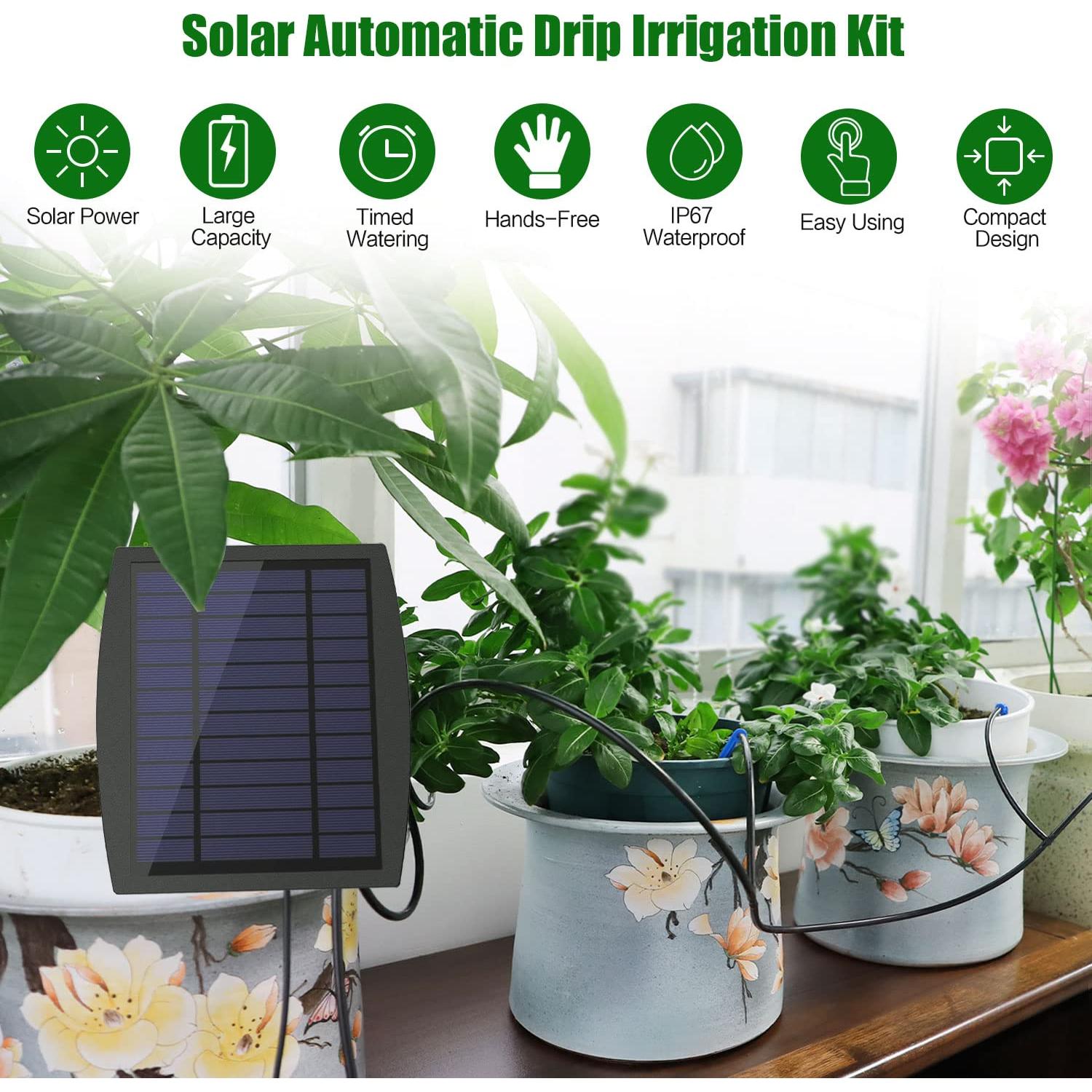 Sistema de Riego Solar Automático JIYANG 30 Macetas 12 Modos