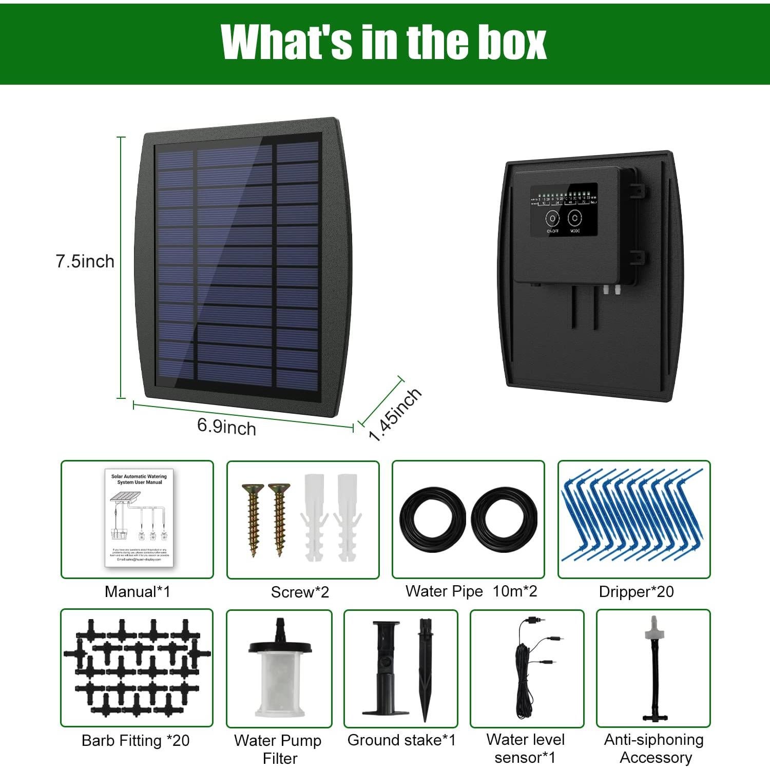Sistema de Riego Solar Automático JIYANG 30 Macetas 12 Modos