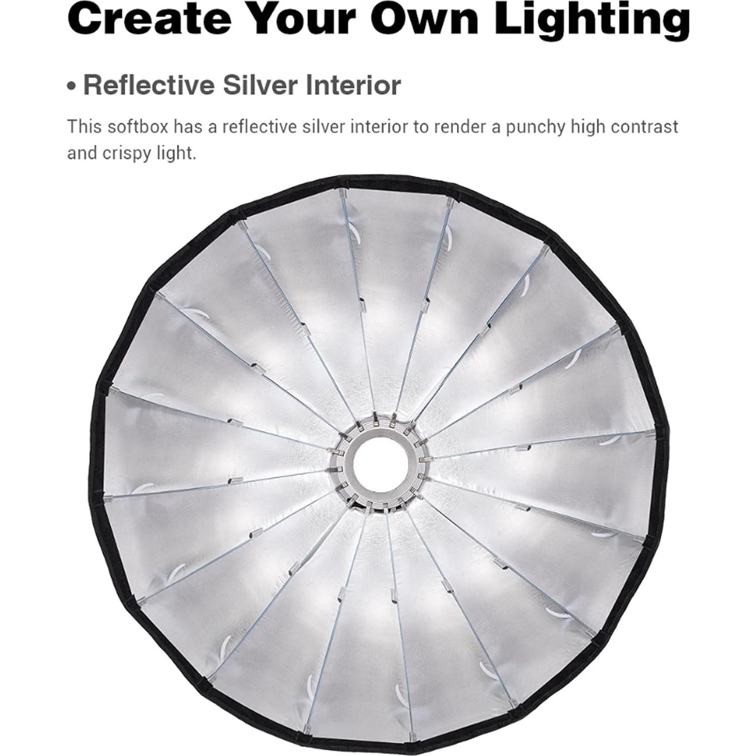 Softbox Parabólico Godox QR-P90 90cm Montaje Bowens
