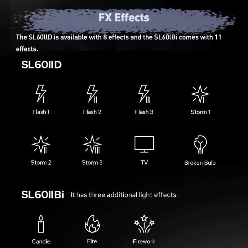 Luz LED de Video Godox SL60IID 60W, 8 Efectos FX, 5600K