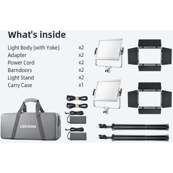 Kit de 2 Luces LED Bicolor Godox LP600Bi 65W con Soporte