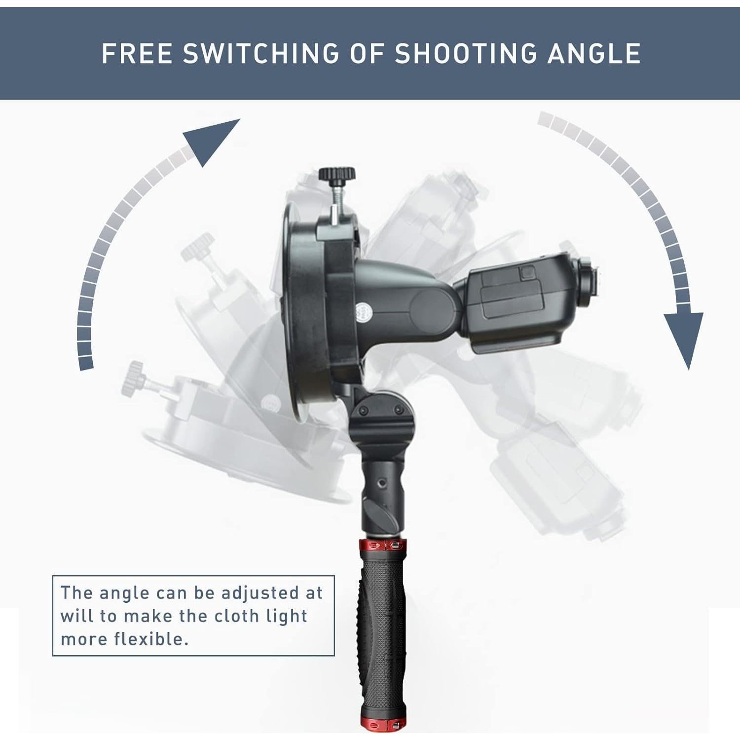 Godox S2-S Speedlite Bracket with Handle for Godox AD200Pro, AD200, AD400Pro, for V1 VPro V100 Round Head Speedlite, V860II / TT685 / TT350 Series, Updated Version Bowens Mount Holder