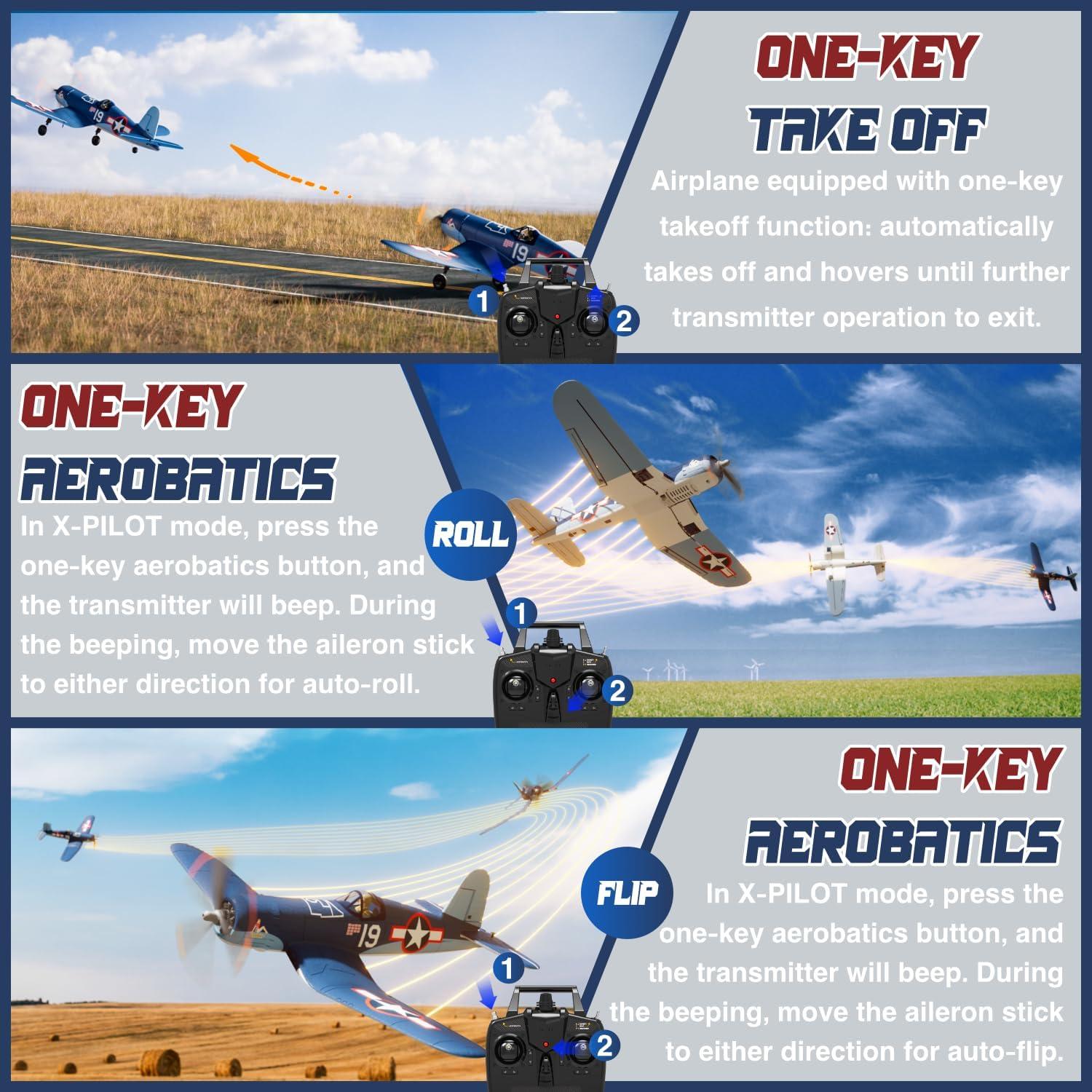 Avión RC LEAMBE F4U Corsair 500mm Sin Escobillas RTF