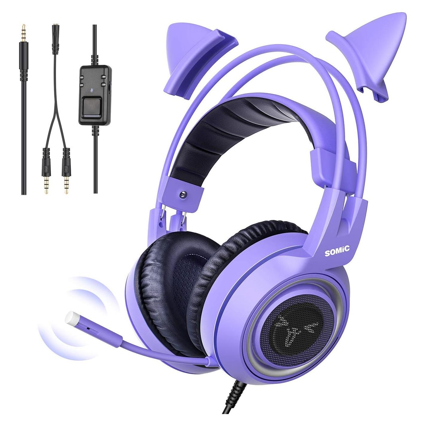Auriculares de Juego SOMIC G951S Morados con Micrófono 3.5mm