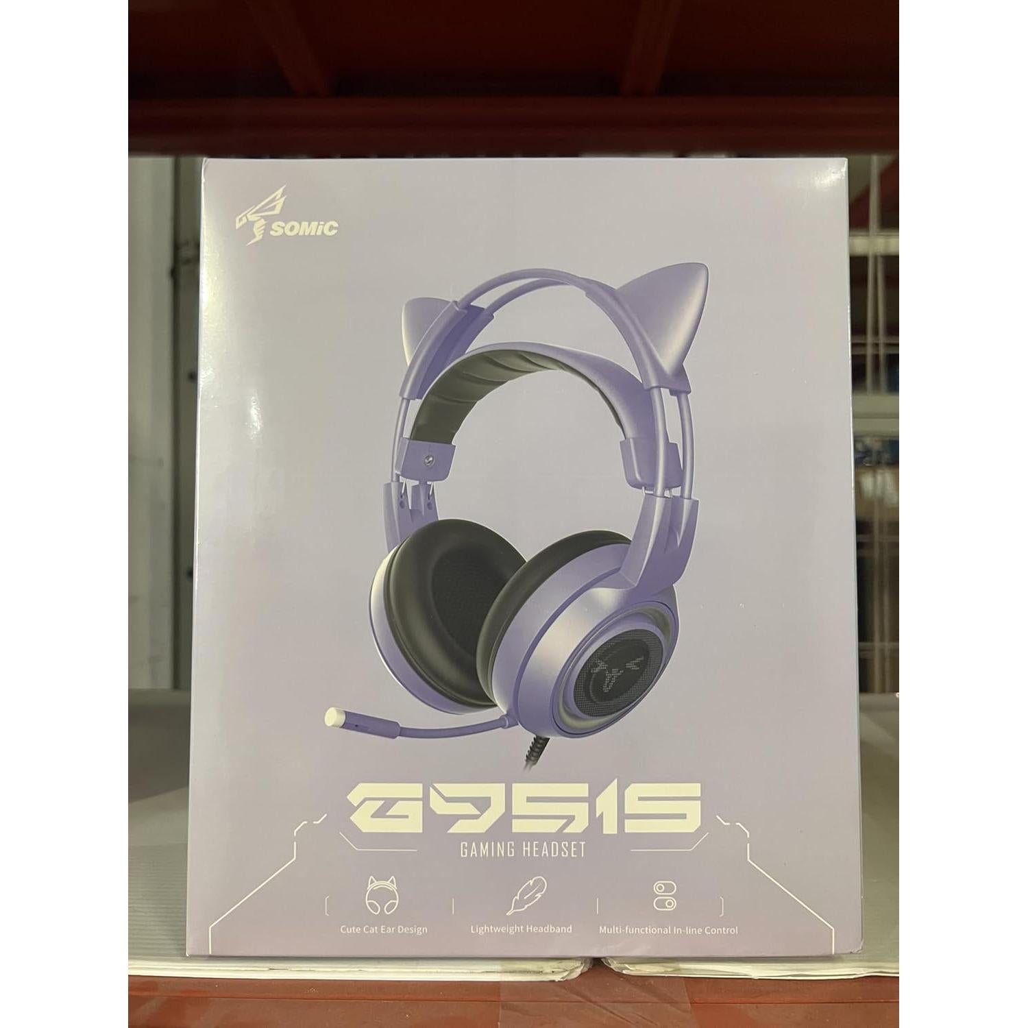 Auriculares de Juego SOMIC G951S Morados con Micrófono 3.5mm