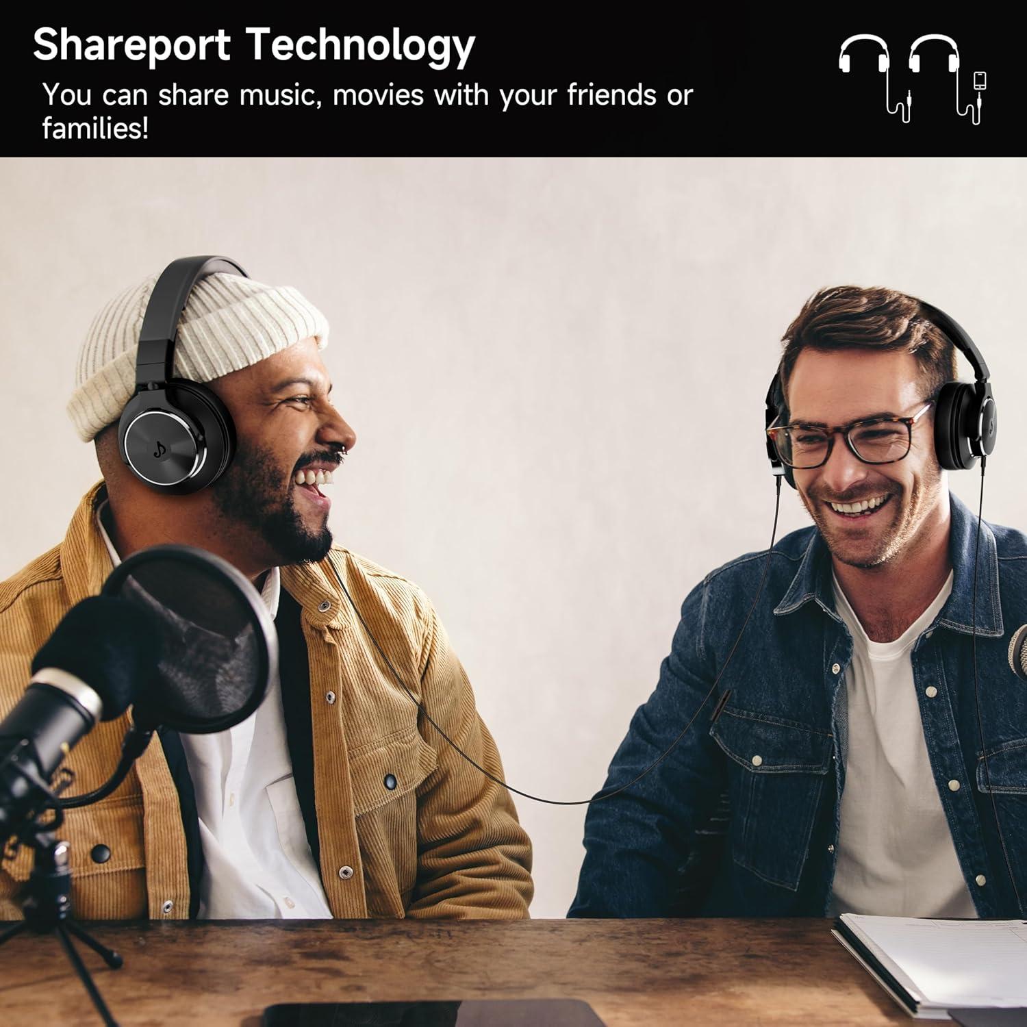 Auriculares de Estudio Rumoon CM7005 con Cable 50mm Negro