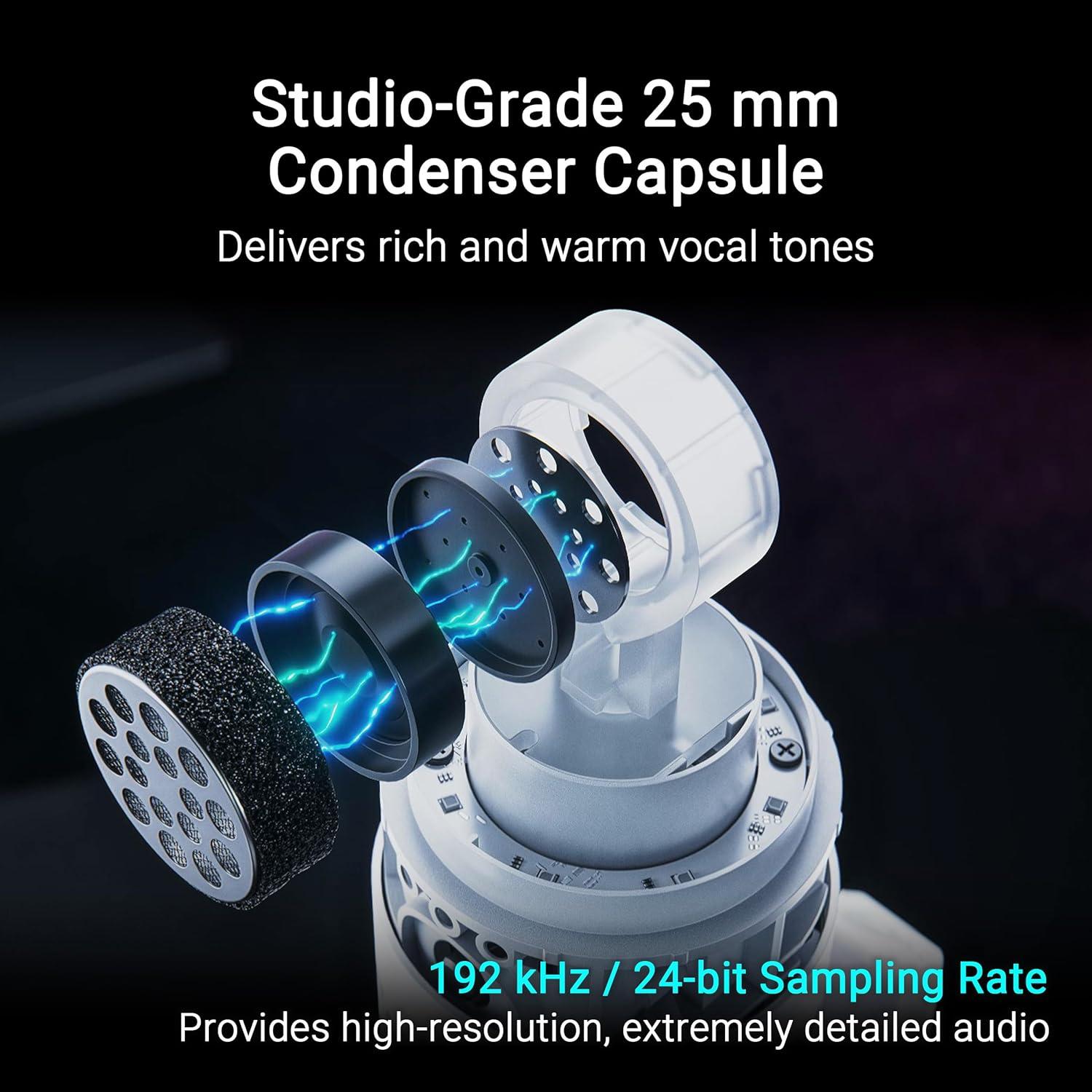 Micrófono de Juego Condensador ASUS ROG Carnyx Negro 192 kHz