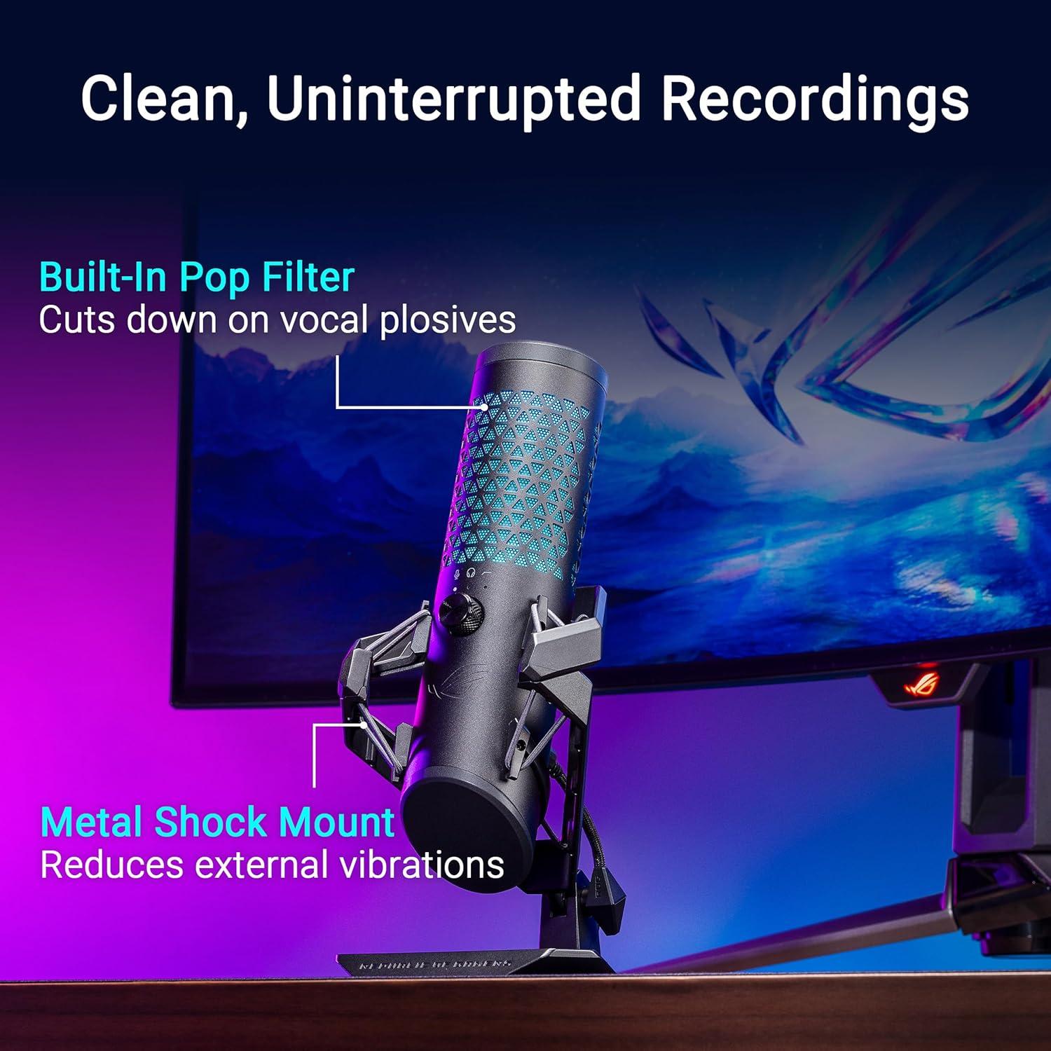 Micrófono de Juego Condensador ASUS ROG Carnyx Negro 192 kHz