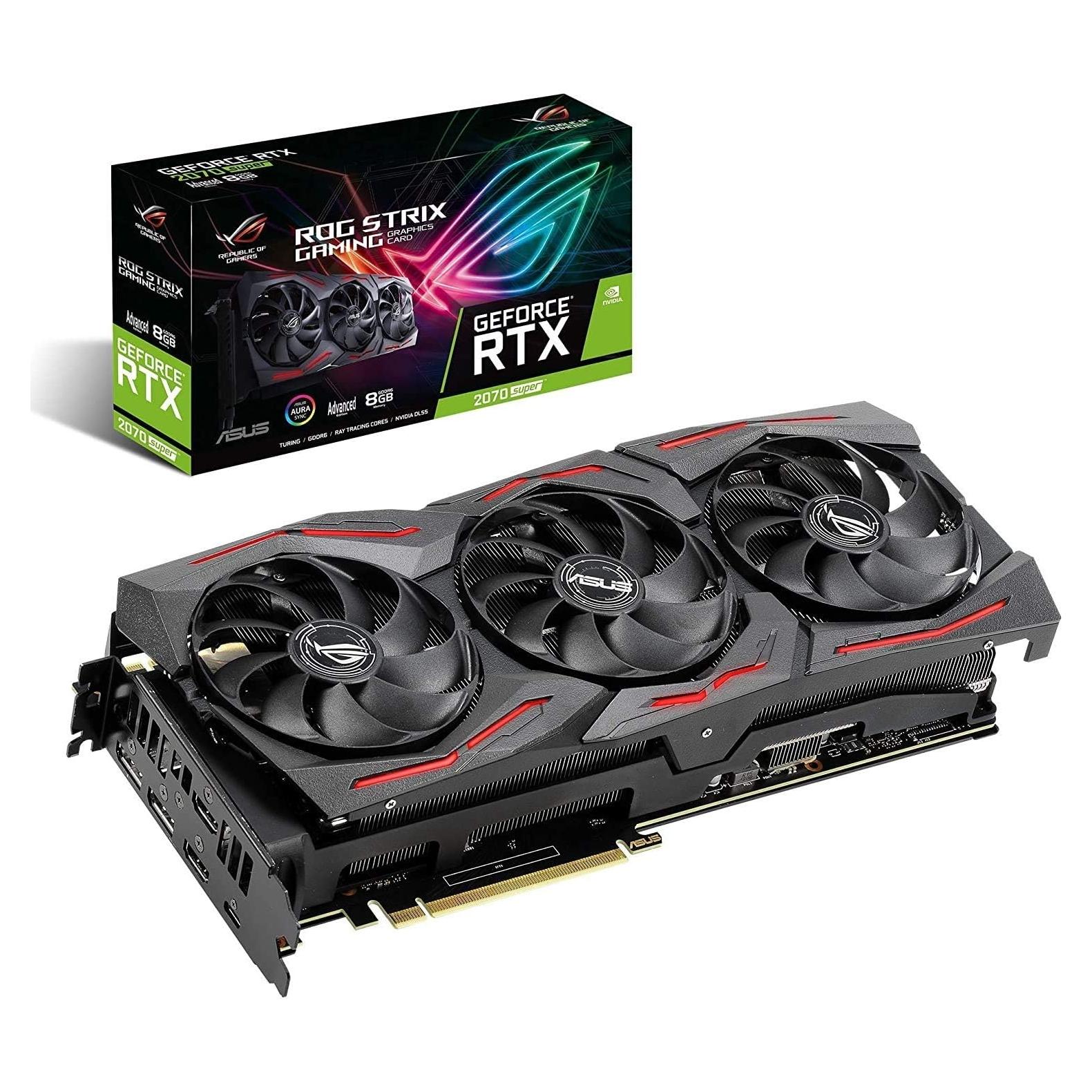 ASUS ROG STRIX GeForce RTX 2070 SUPER Advanced Overclocked 8G GDDR6 HDMI DisplayPort USB Type-C Gaming Graphics Card (ROG-STRIX-RTX-2070S-A8G-GAMING) (Renewed)