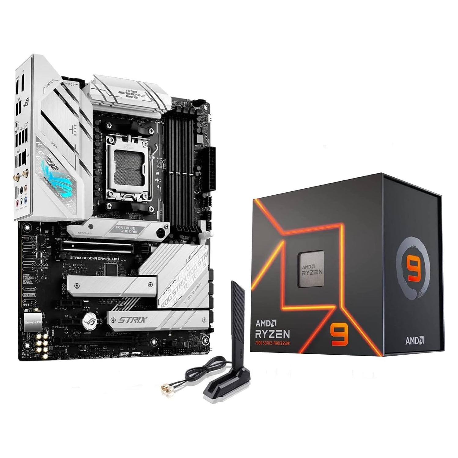 Procesador AMD Ryzen 9 7900X + Placa Base ASUS ROG Strix B650-A
