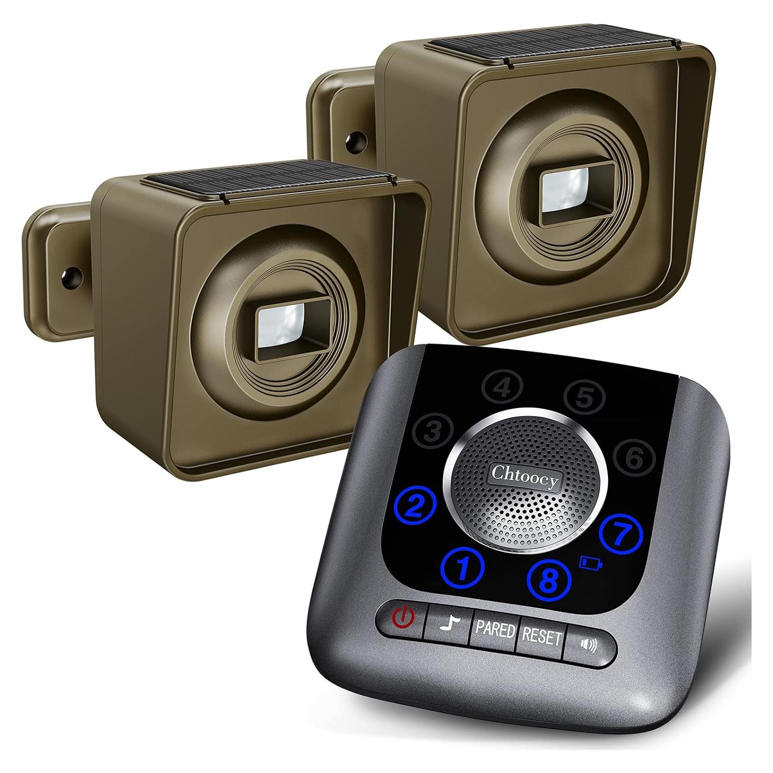 Alarma Solar Inalámbrica Chtoocy con 2 Sensores y Receptor