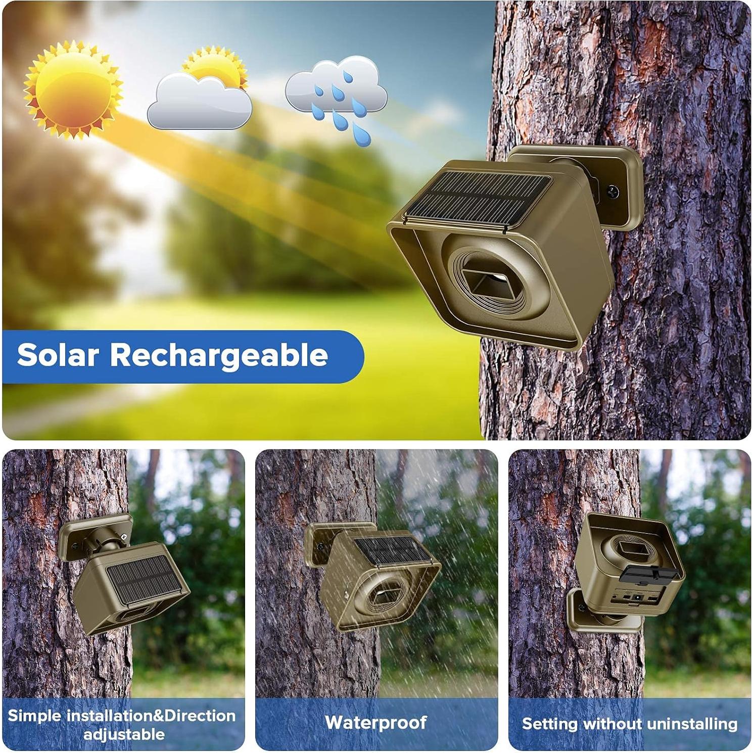 Alarma Solar Inalámbrica Chtoocy con 2 Sensores y Receptor