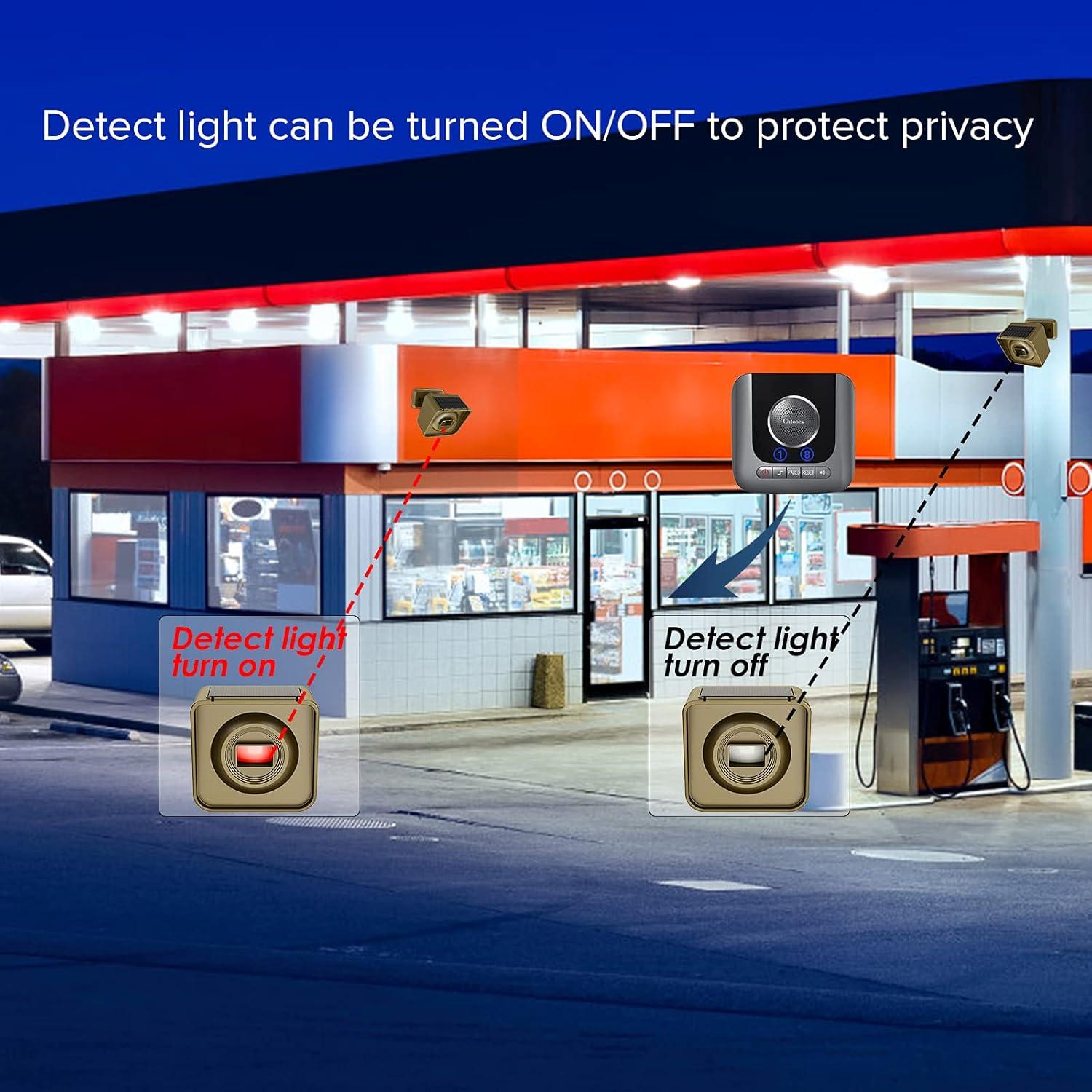 Alarma Solar Inalámbrica Chtoocy con 2 Sensores y Receptor