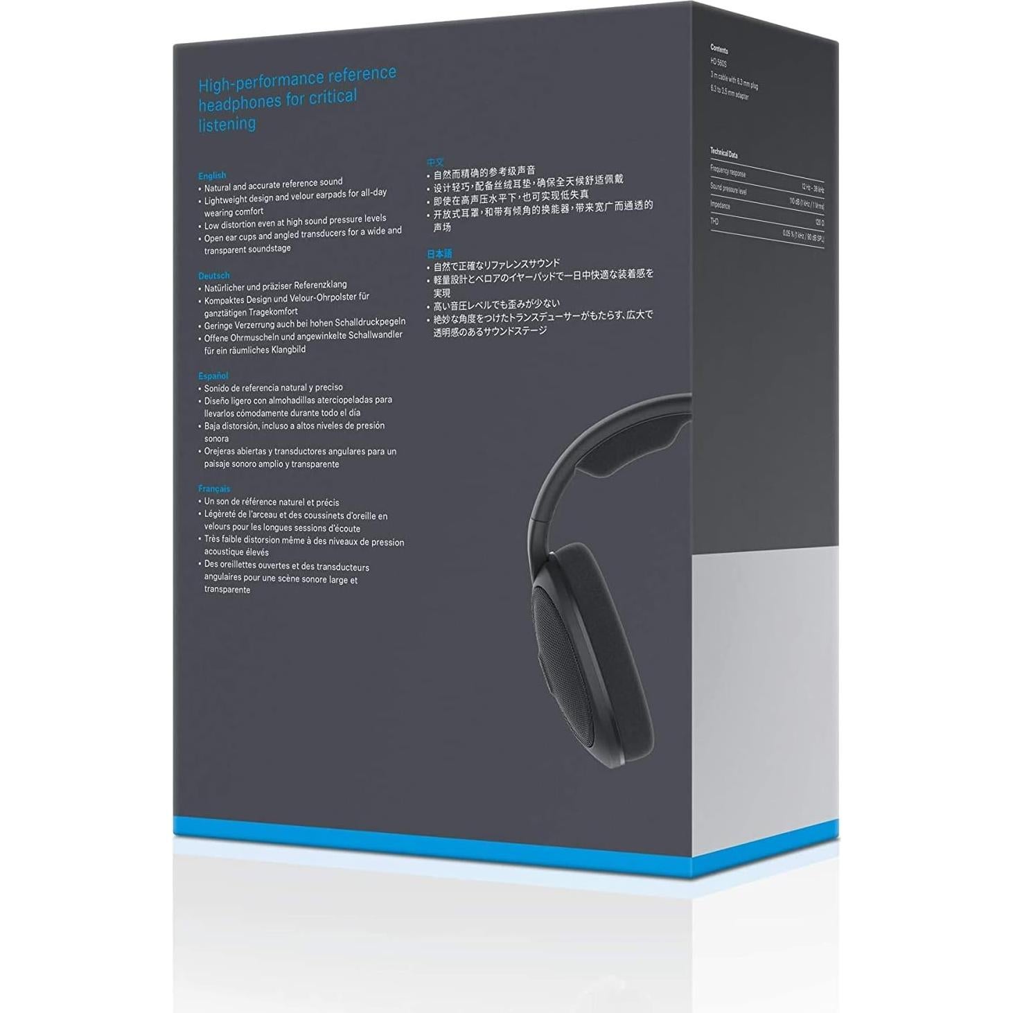 Auriculares Sennheiser HD 560 S Circumaurales 241.5g Cable Desmontable