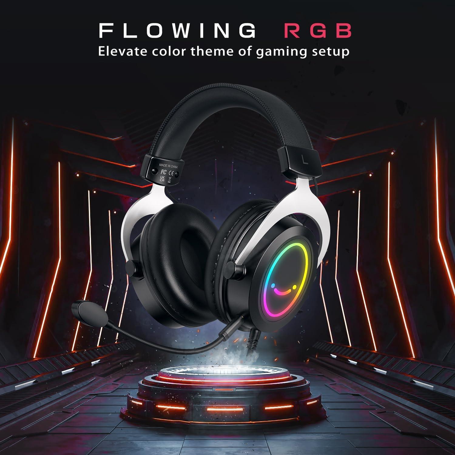 Auriculares para Juegos FIFINE H3 RGB 50mm con Micrófono