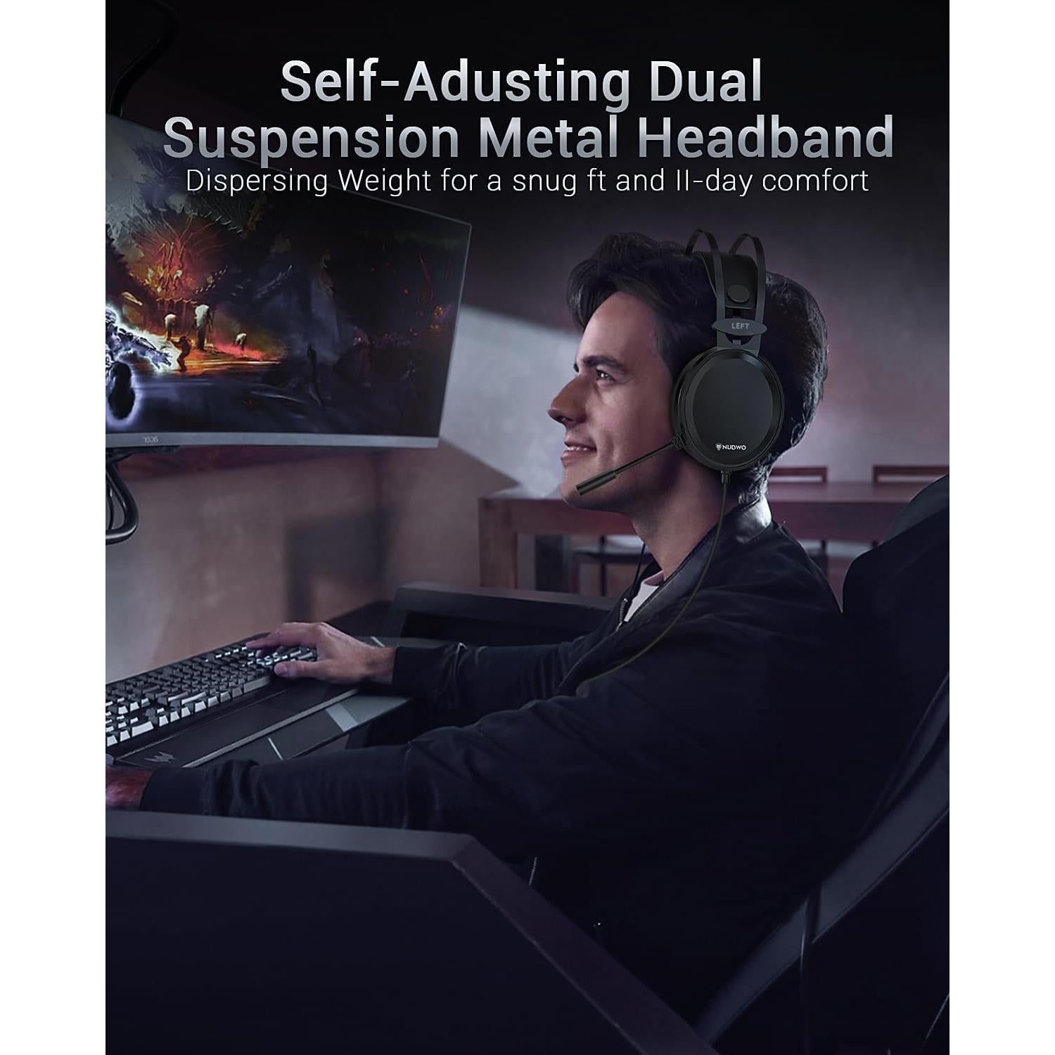 Auriculares Gaming NUBWO N7 Estéreo con Micrófono Cancelador de Ruido