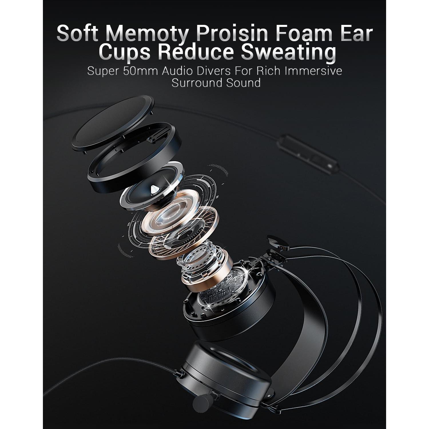 Auriculares Gaming NUBWO N7 Estéreo con Micrófono Cancelador de Ruido