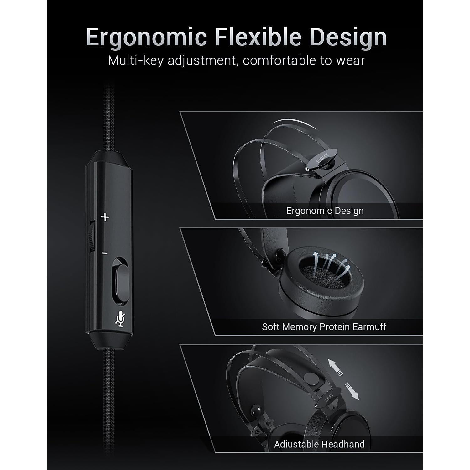 Auriculares Gaming NUBWO N7 Estéreo con Micrófono Cancelador de Ruido