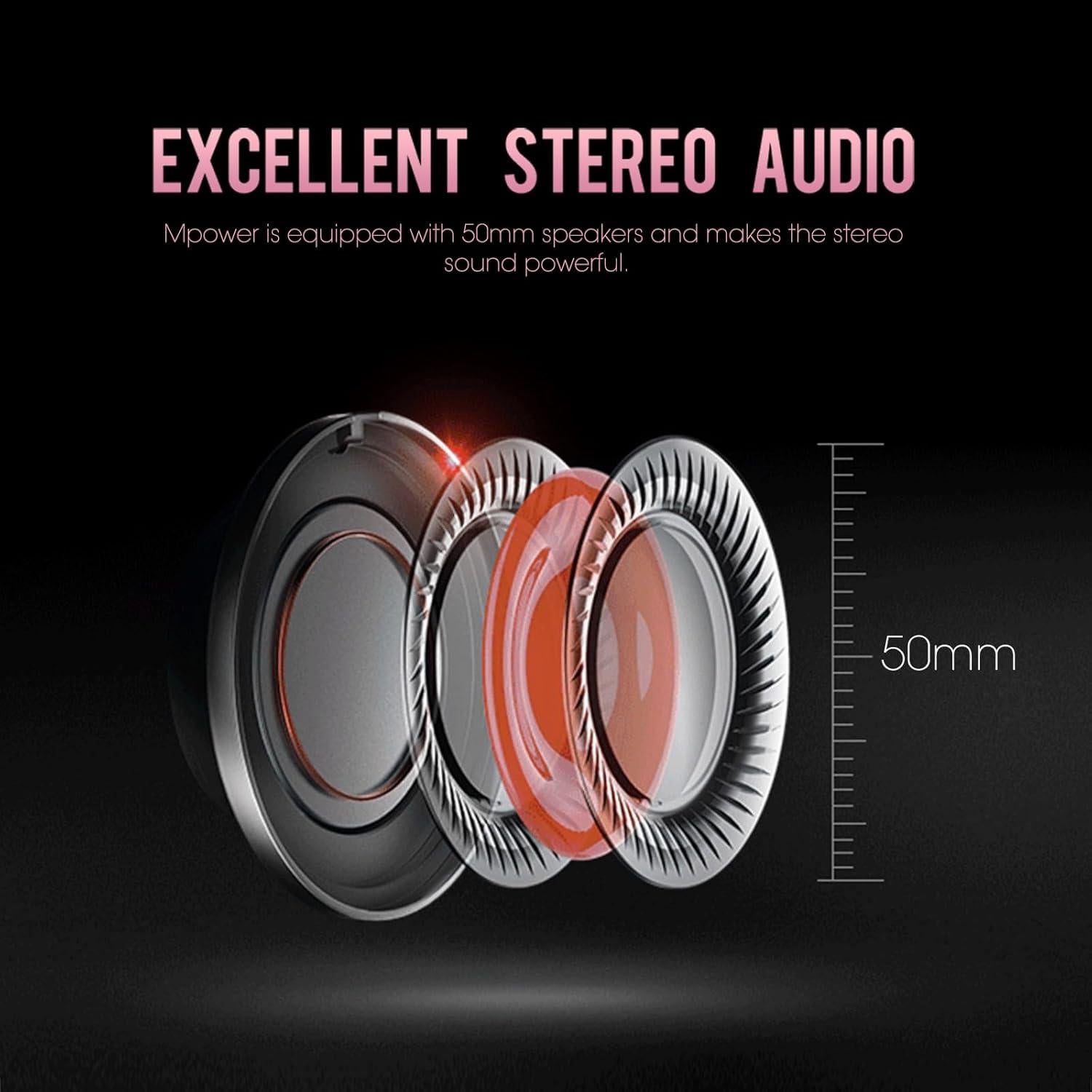 Auriculares Gaming Stereo SADES Mpower Rosa con Cancelación de Ruido