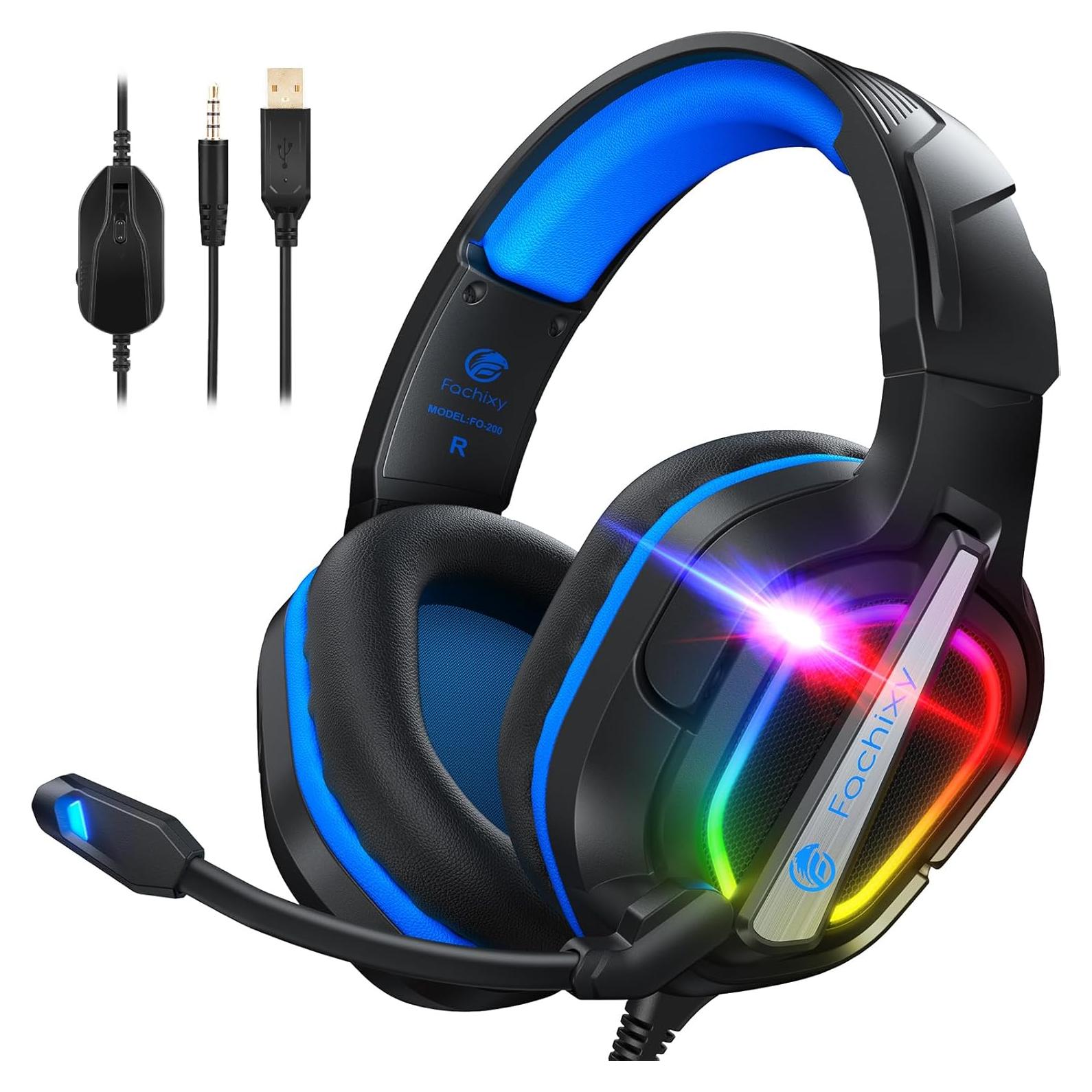 Auriculares Gaming Fachixy FC-200 con Micrófono y RGB