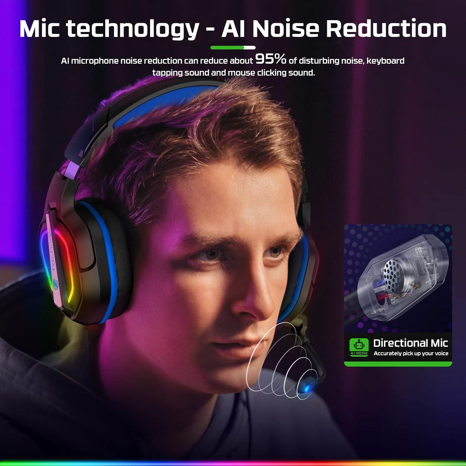 Auriculares Gaming Fachixy FC-200 con Micrófono y RGB
