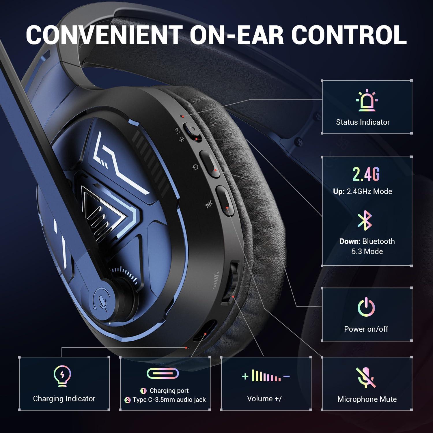 Auriculares Gaming Inalámbricos EKSA E5BT 52h Bluetooth 5.0