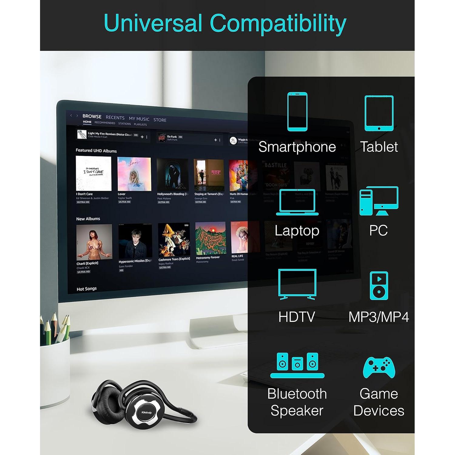 Auriculares Estéreo Bluetooth Kinivo BTH220 - 8 Horas de Batería