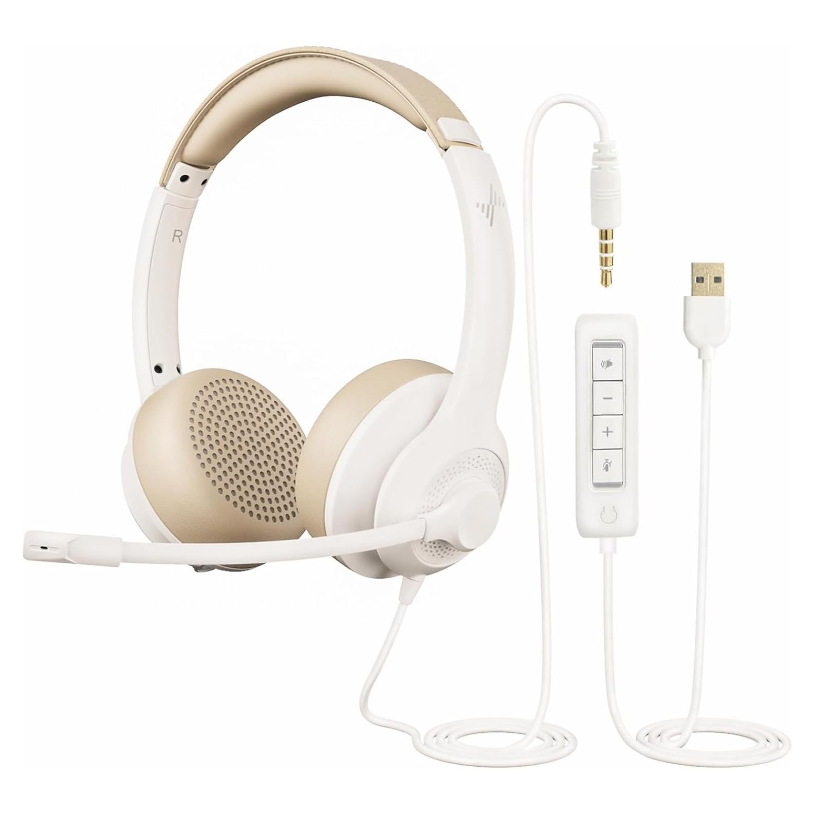 Auriculares USB con micrófono JIAMQISHI EH01, cancelación ruido