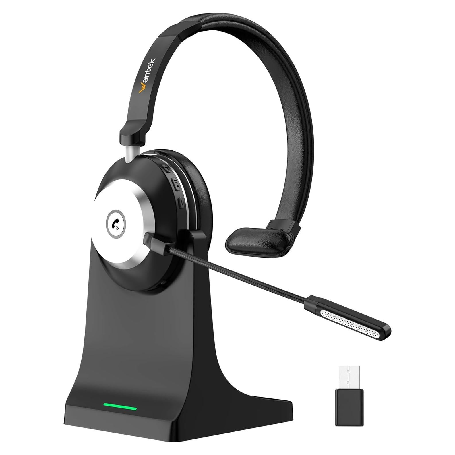 Auricular Inalámbrico Wantek 881BTC con Micrófono y Cancelación de Ruido