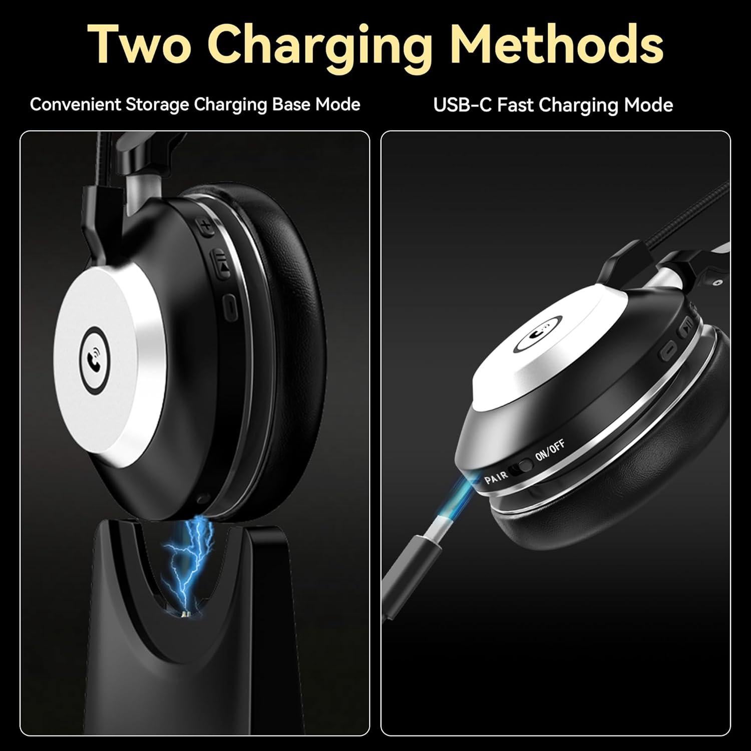 Auricular Inalámbrico Wantek 881BTC con Micrófono y Cancelación de Ruido