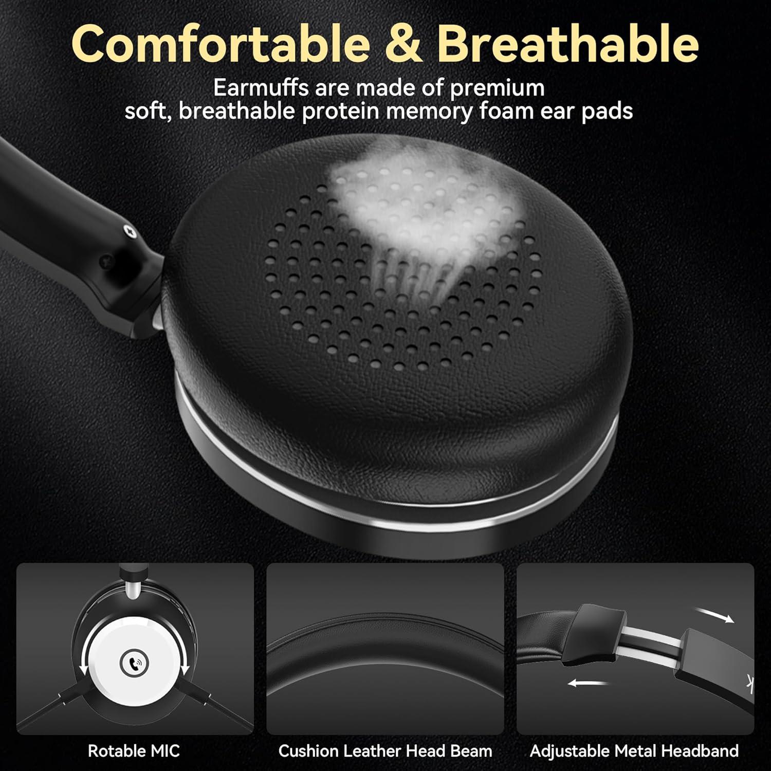 Auricular Inalámbrico Wantek 881BTC con Micrófono y Cancelación de Ruido